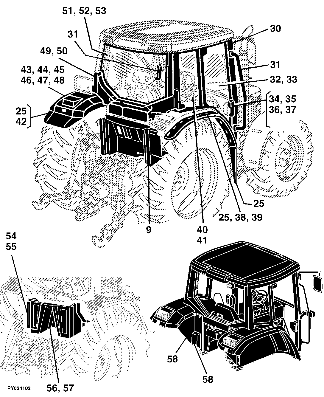 91 OPERATOR'S CAB, BASIC, HEATING, AIR CONDITIONING