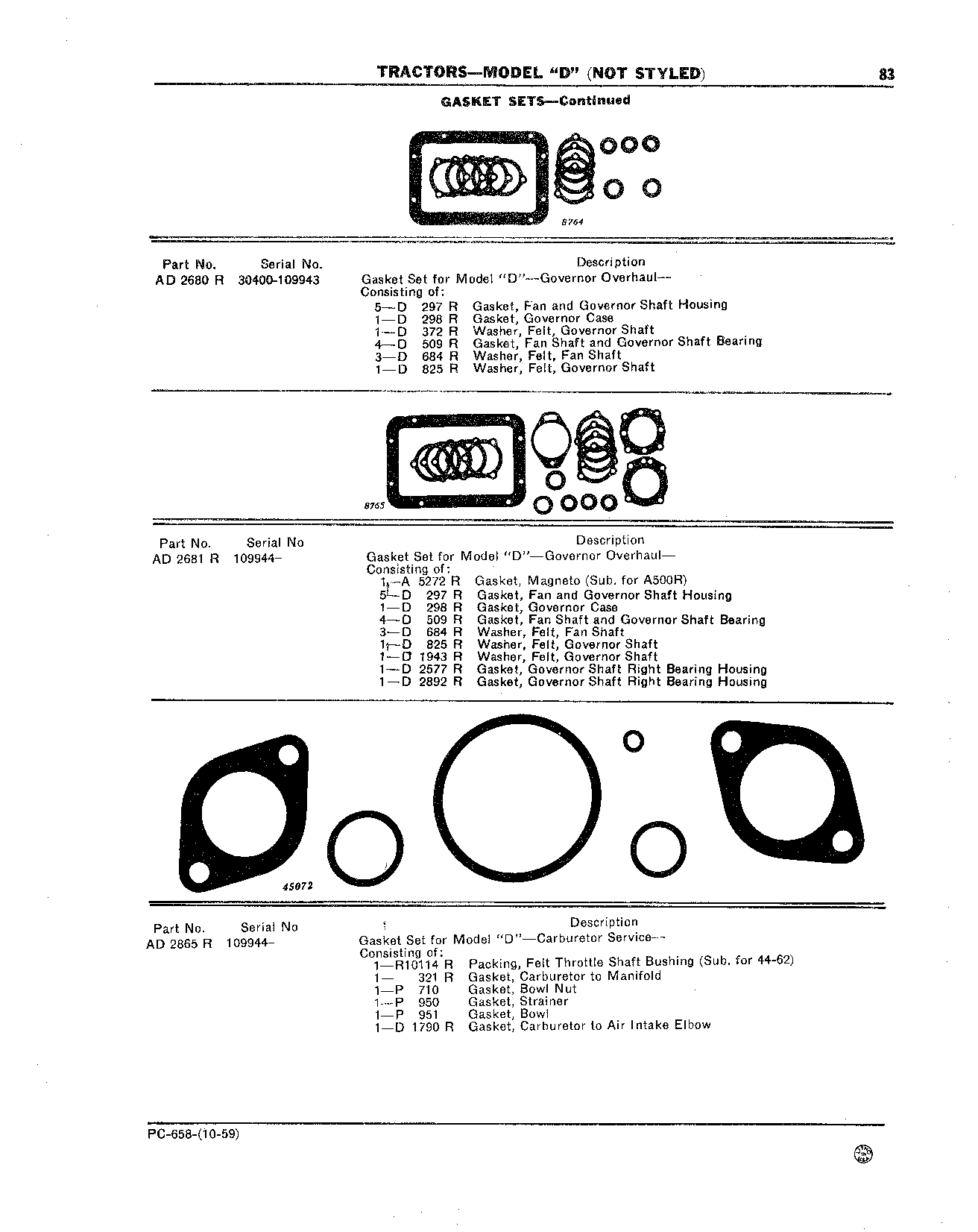 Gasket Sets (Continued)