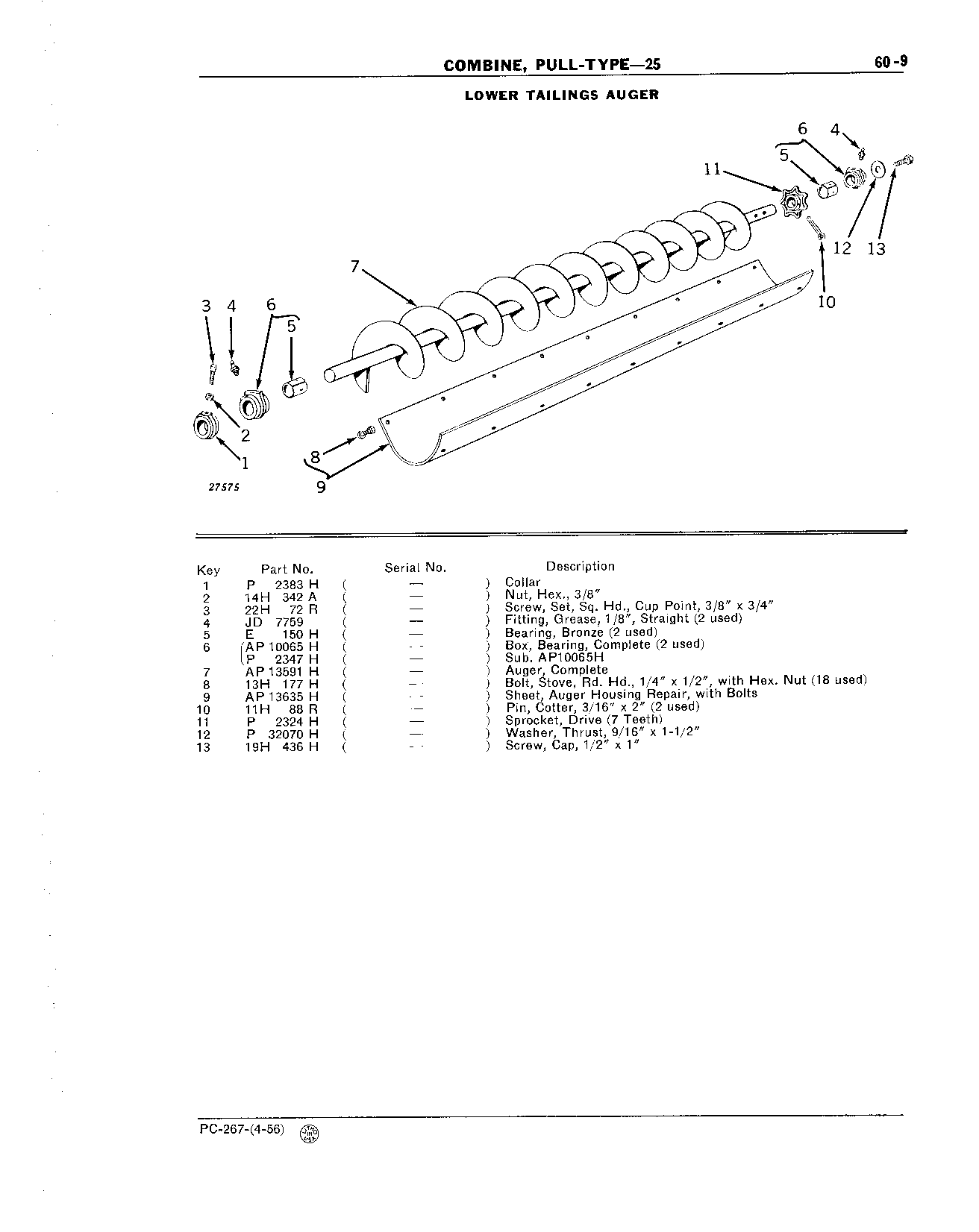 Auger, Lower Tailings