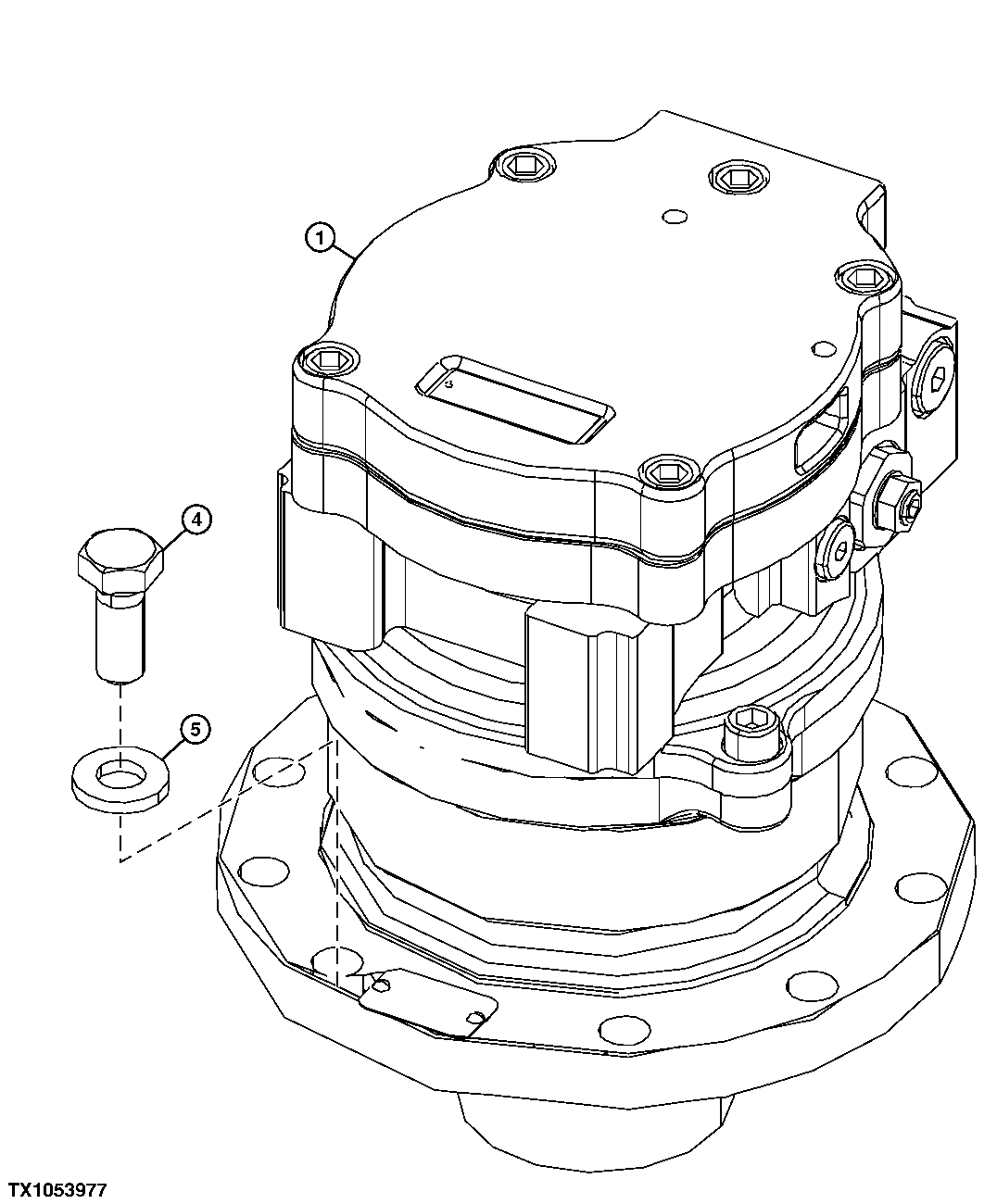 Swing Motor and Gear Box Mounting