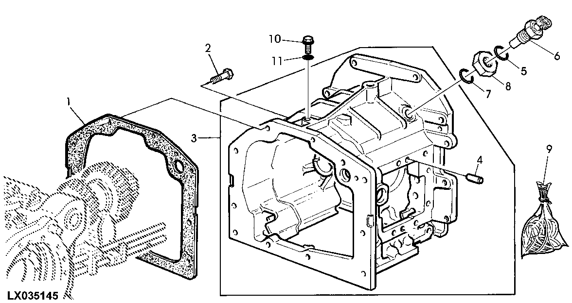 RANGE TRANSMISSION HOUSING WITH ELECTR. REVERSER CONTROL