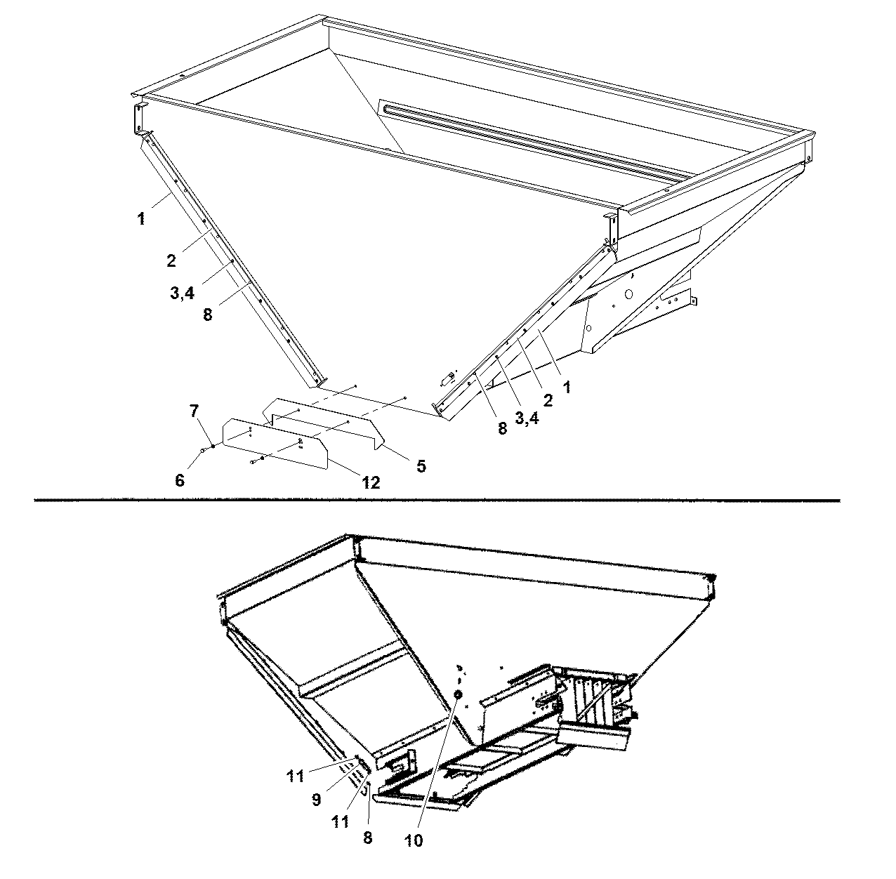 Second Product Bin Sealer and Front Feedgate W/ Belt Over Pintle Chain Conveyor, DN300