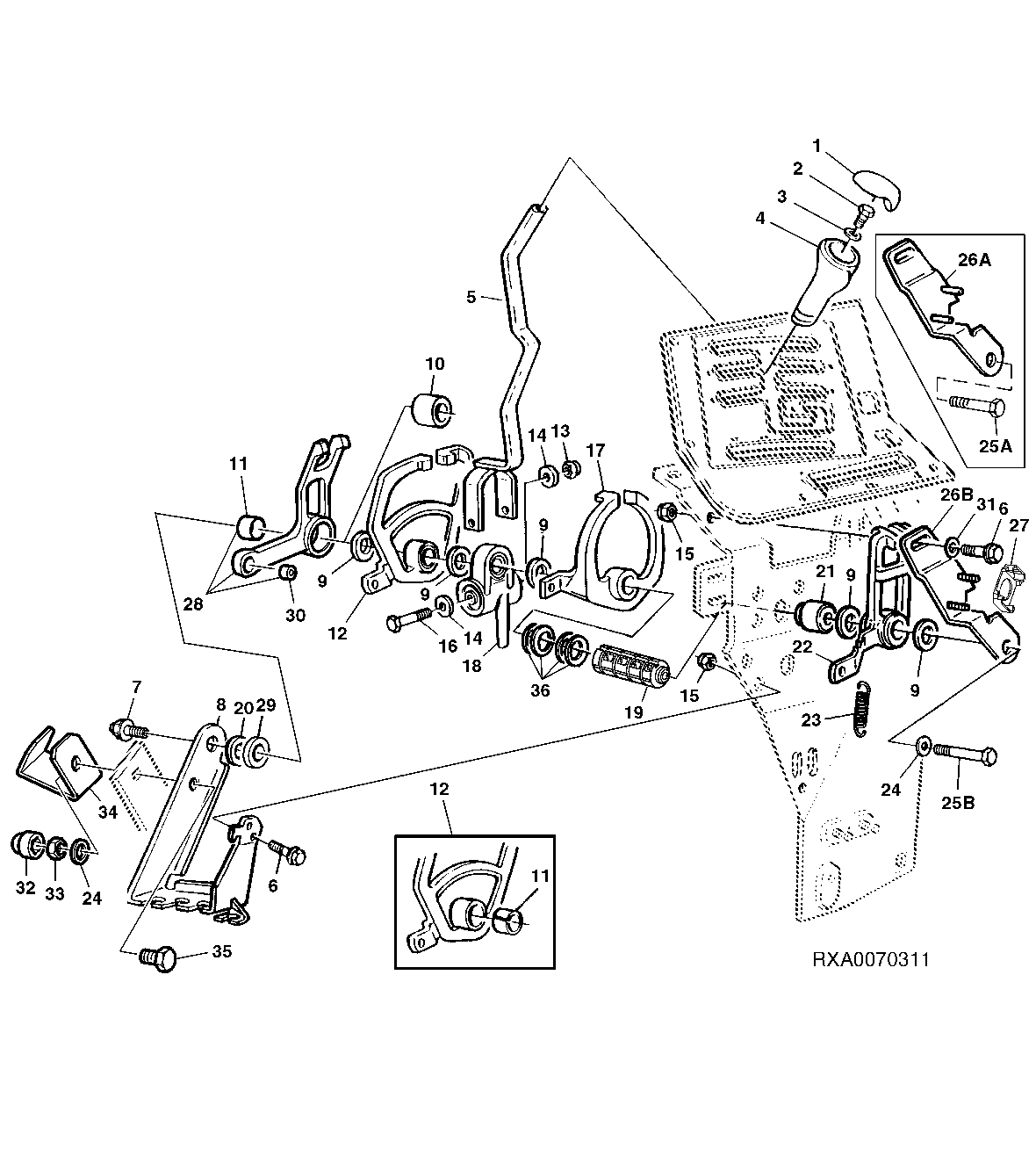 Range Shifting (PowrQuad™ with Reverser Control at Steering Column)