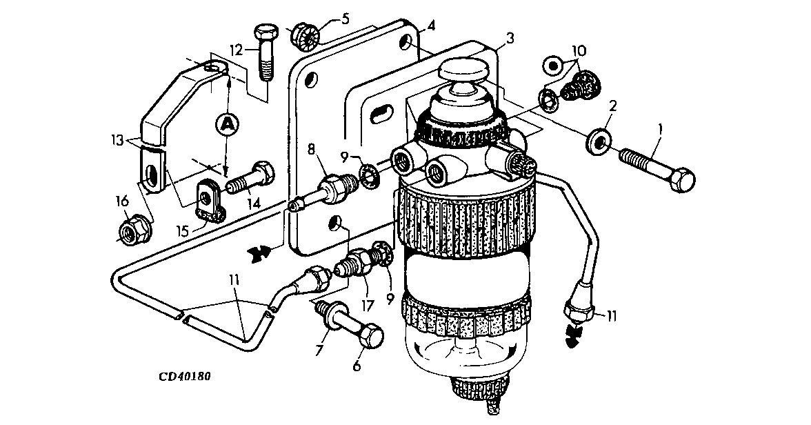 FUEL FILTER (WITH STANADYNE INJECTION PUMP)