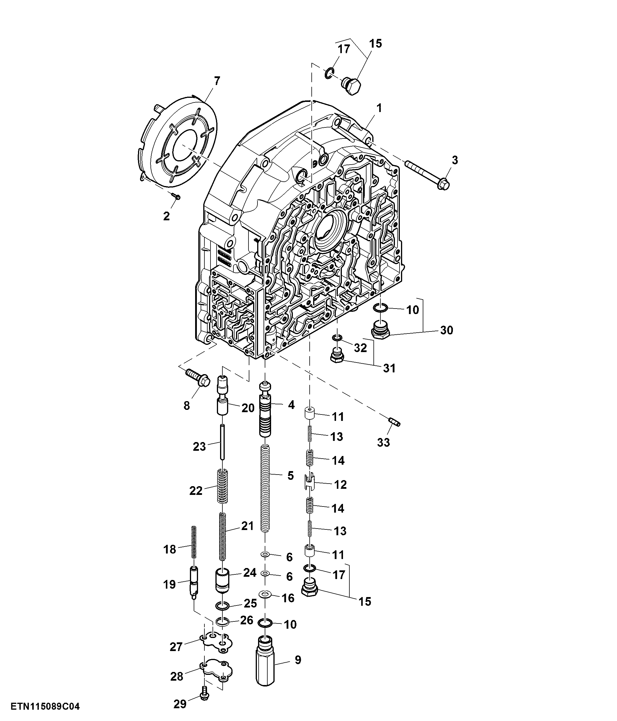 Transmission Front Cover, CommandQuad™ Transmission