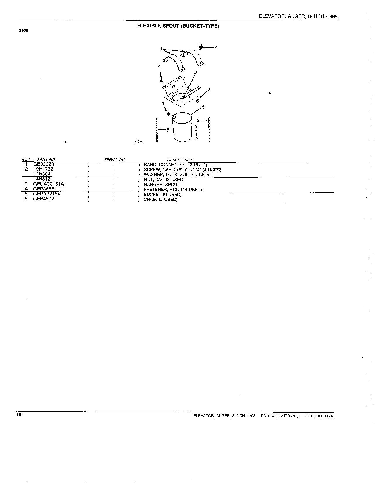 FLEXIBLE SPOUT (BUCKET-TYPE)