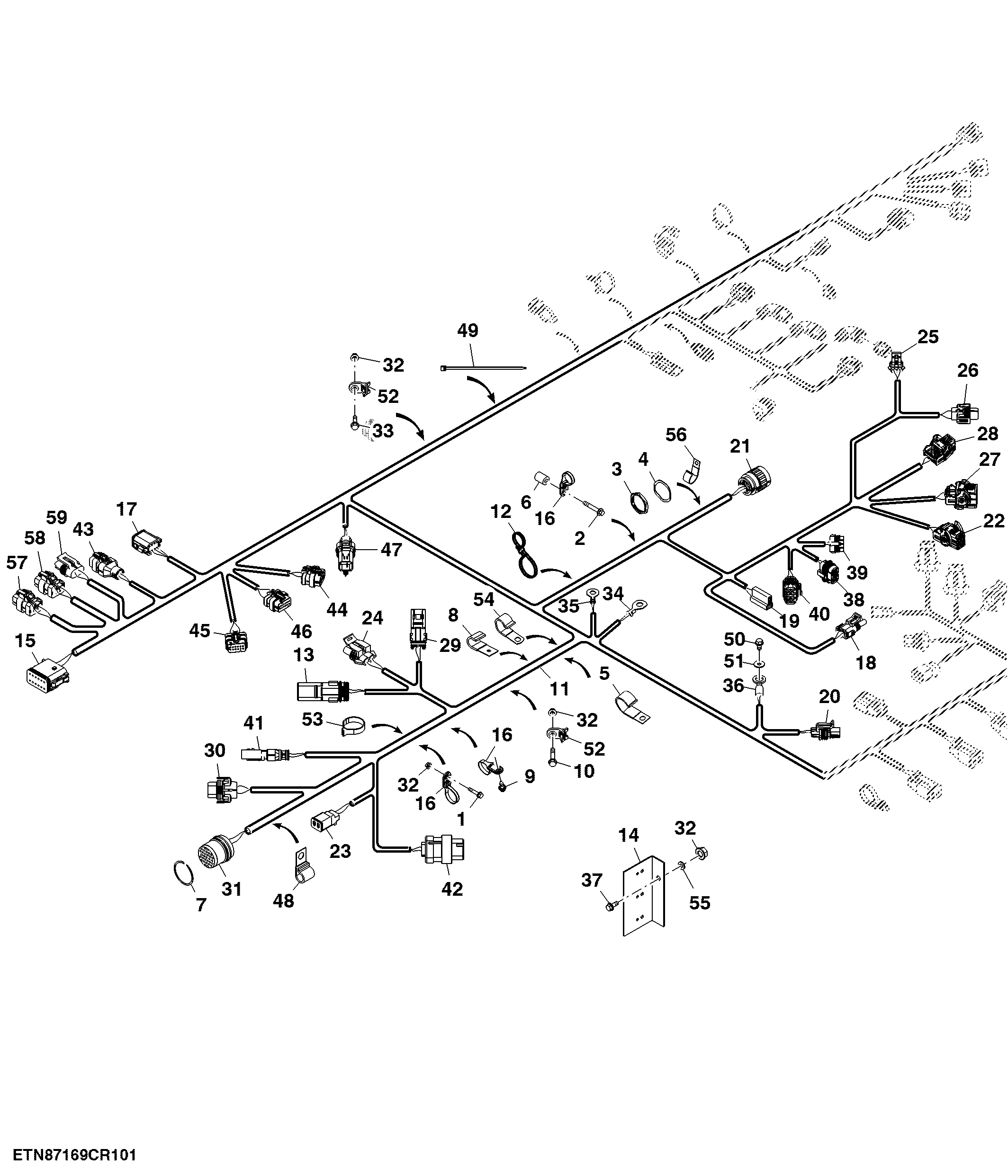 Main Wiring Harness Left Control Unit 1 (2/5)