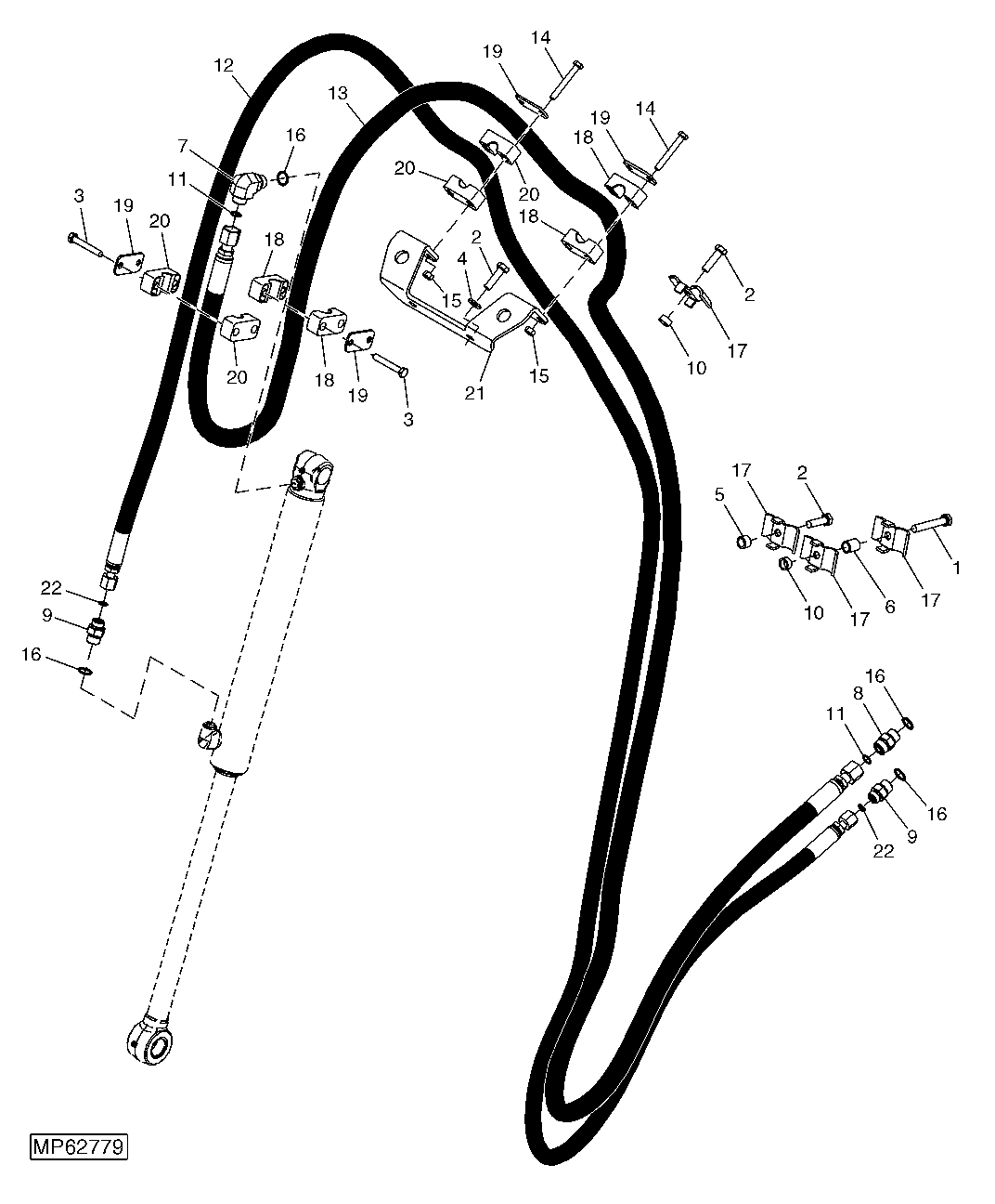 Hydraulic Lines (Bucket/Dipperstick) (107887 - )