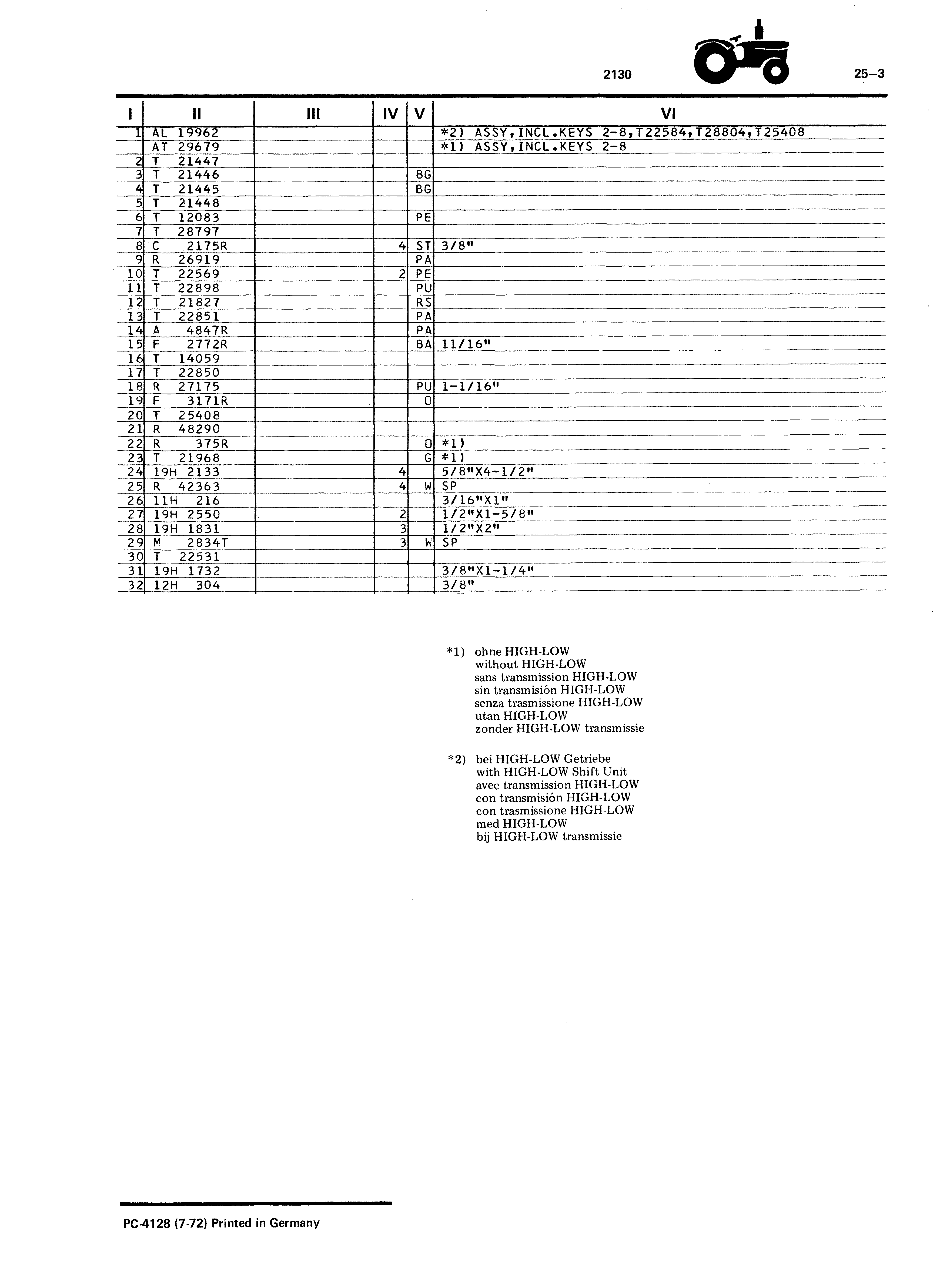 Clutch Housing (Continued)