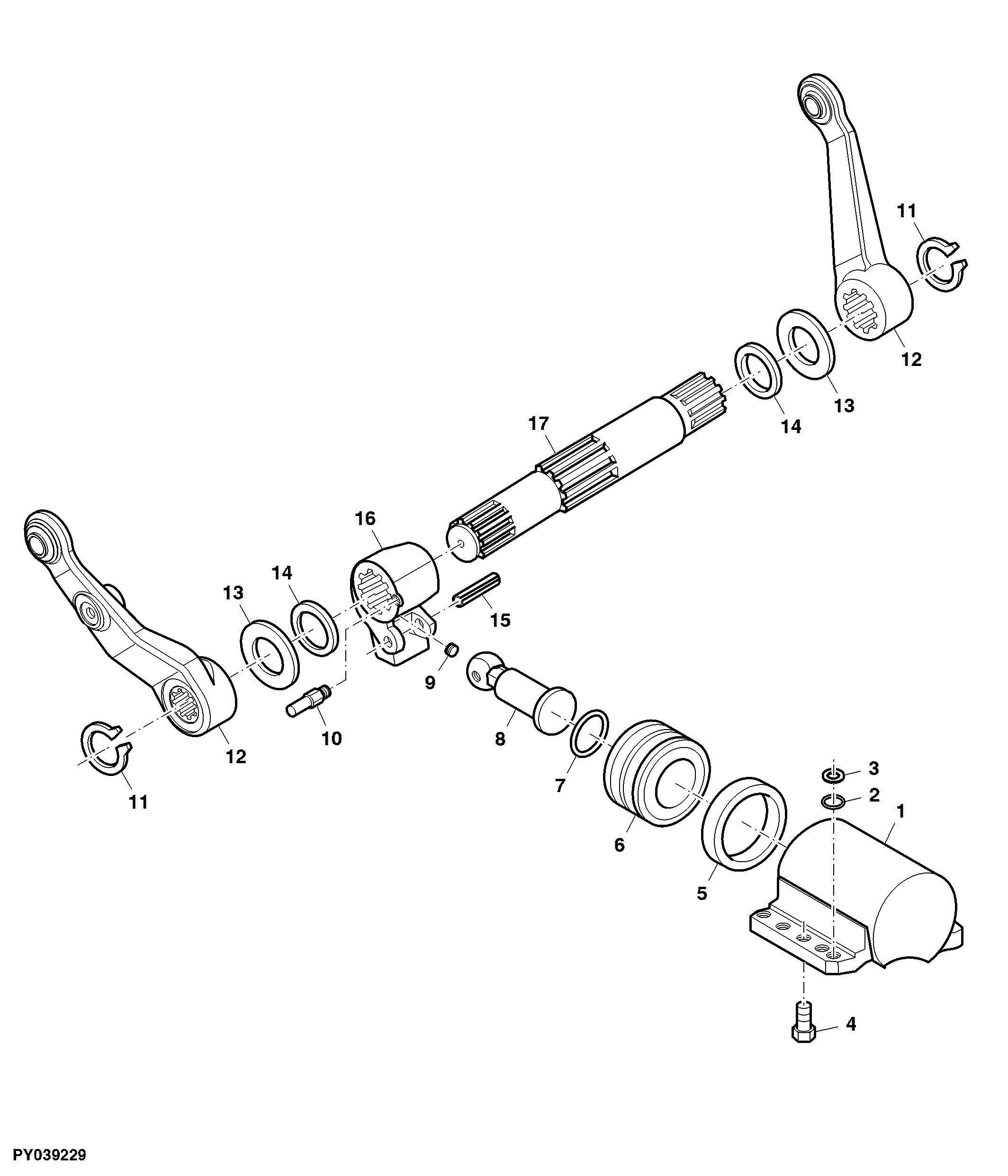 Lift Arms/ Piston, Mechanical Rockshaft, W/ Lift Cylinder