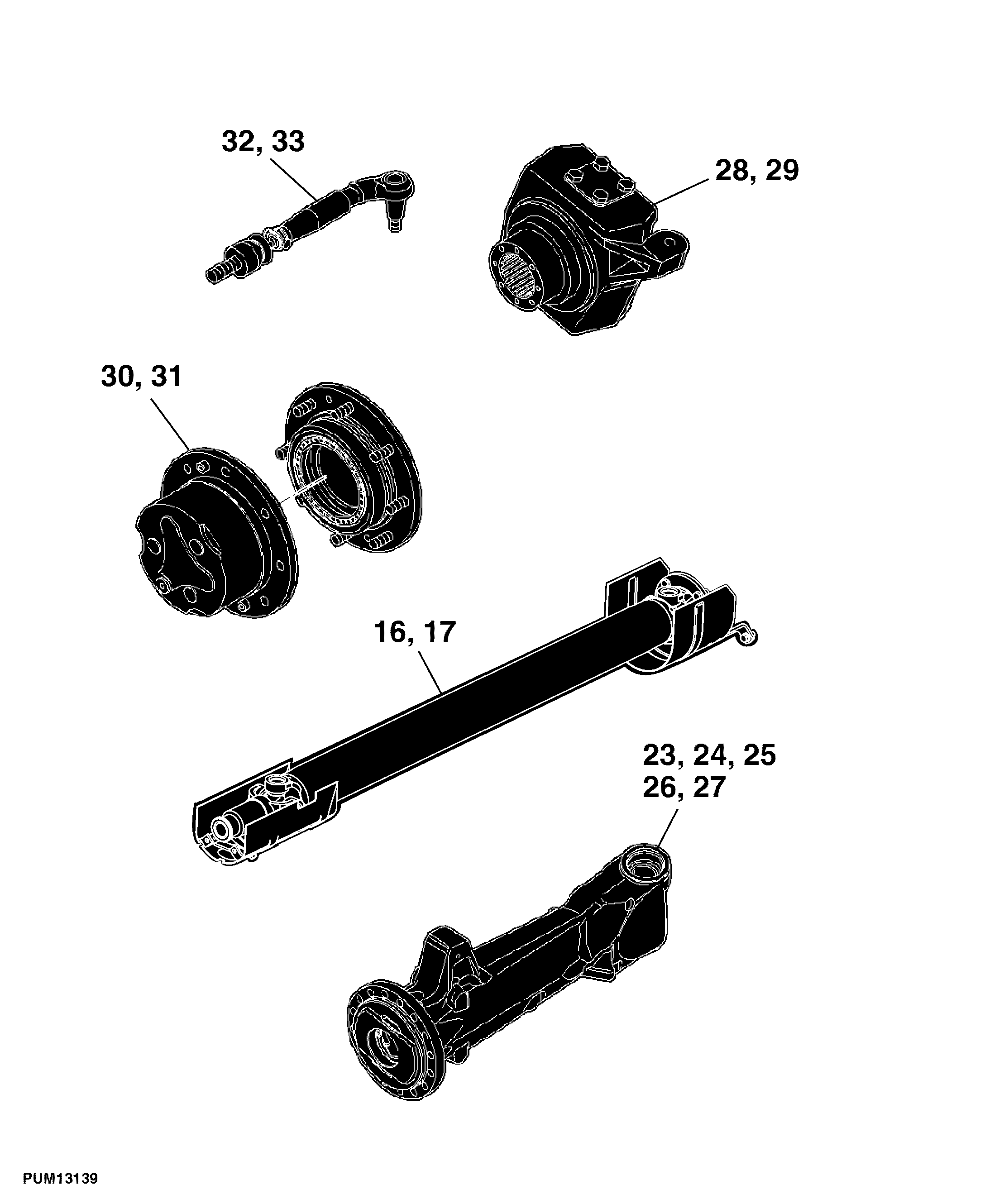 80 WHEELS, FRONT AXLES, FENDERS, MISCELLANEOUS