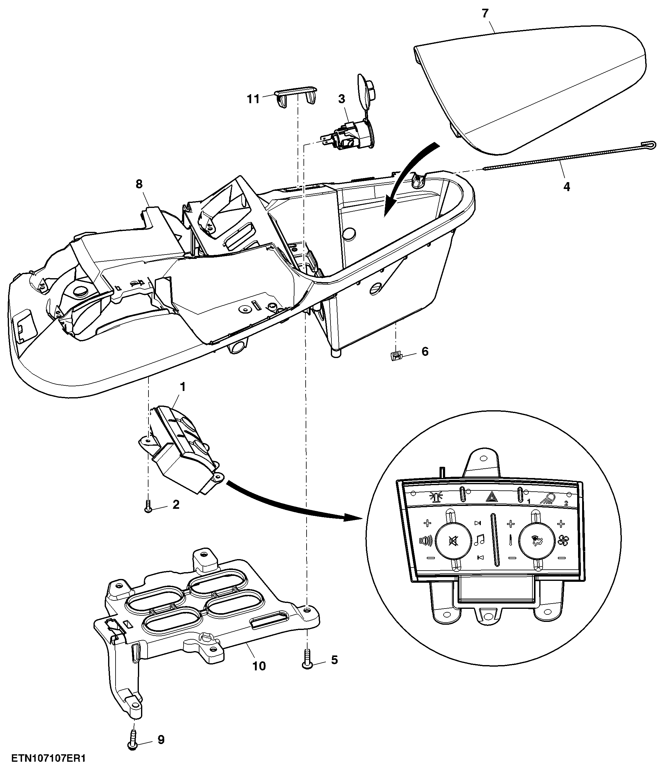 Top Cover, CommandARM™, W/O Secondary Brake