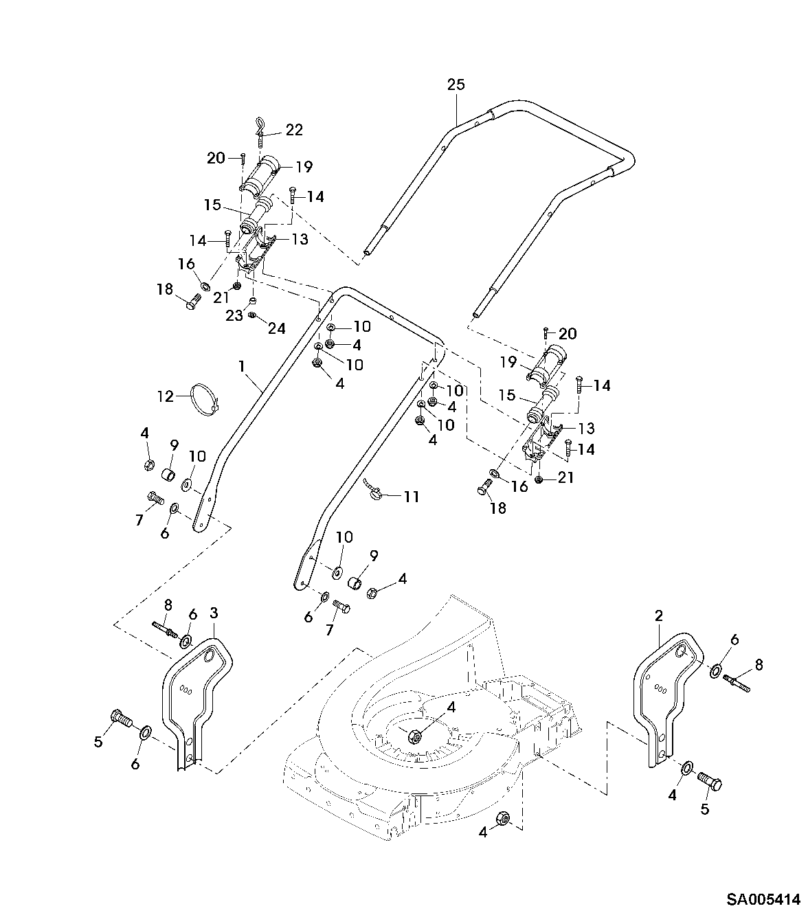 HANDLE, VIBRATION ABSORBER, HANDLE MOUNTING