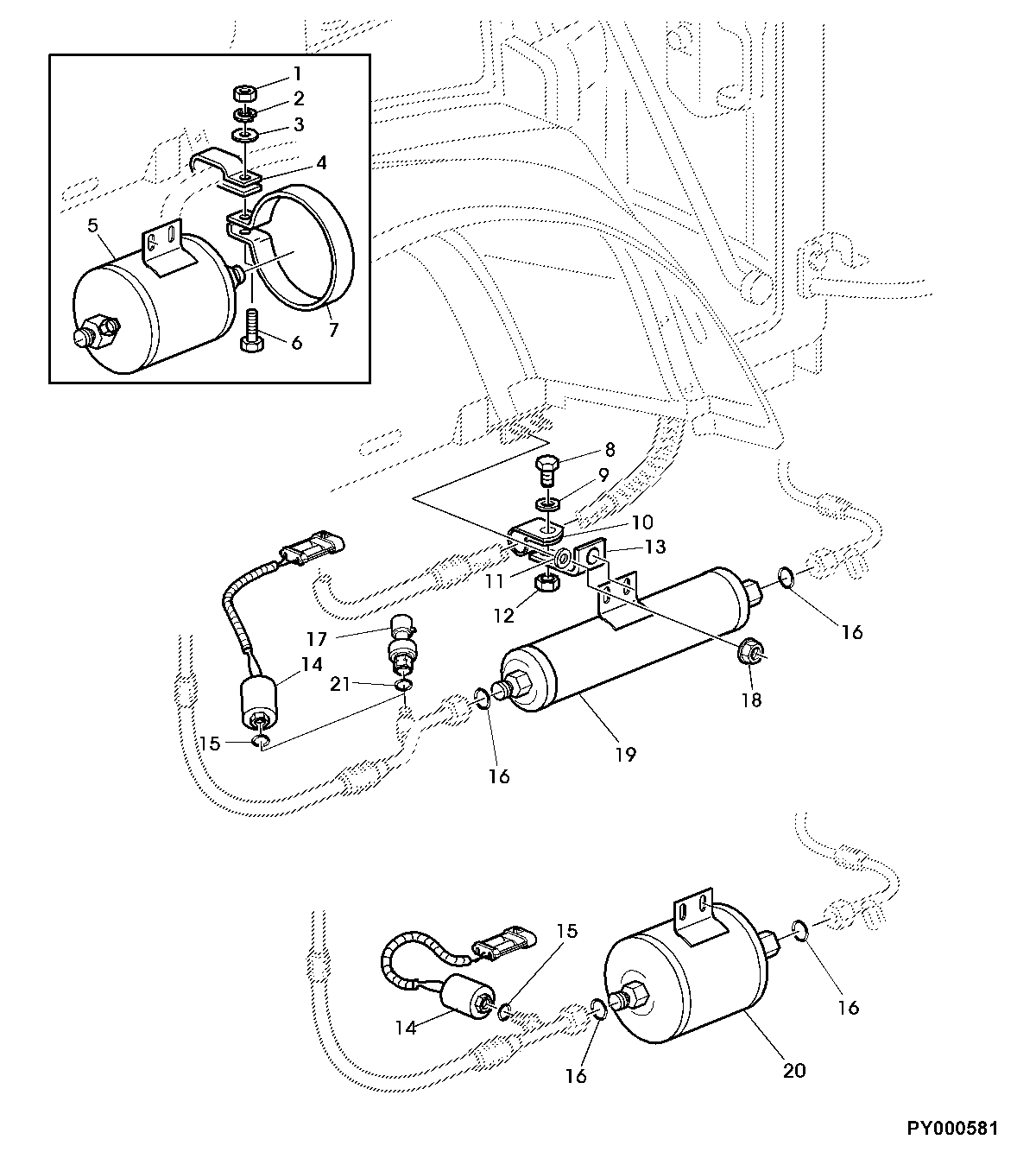 RECEIVER DRYER, PRESSURE SWITCH FOR AIR CONDITIONING
