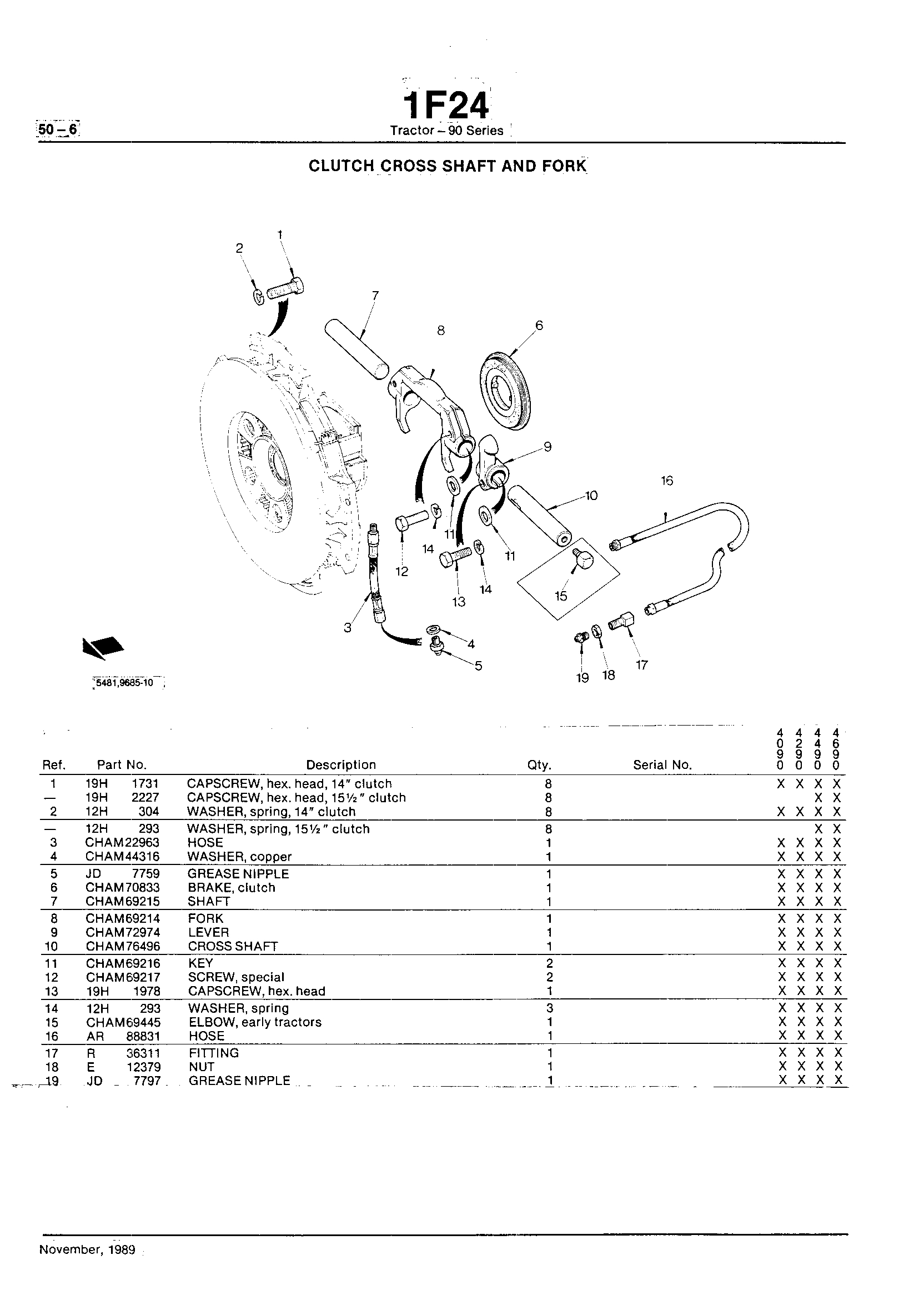 Power Train Clutch Cross Shaft and Fork