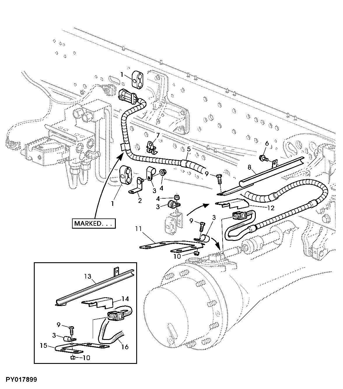WIRING HARNESS AND GUARD FOR STEERING ANGLE SENSOR, AUTOTRAC