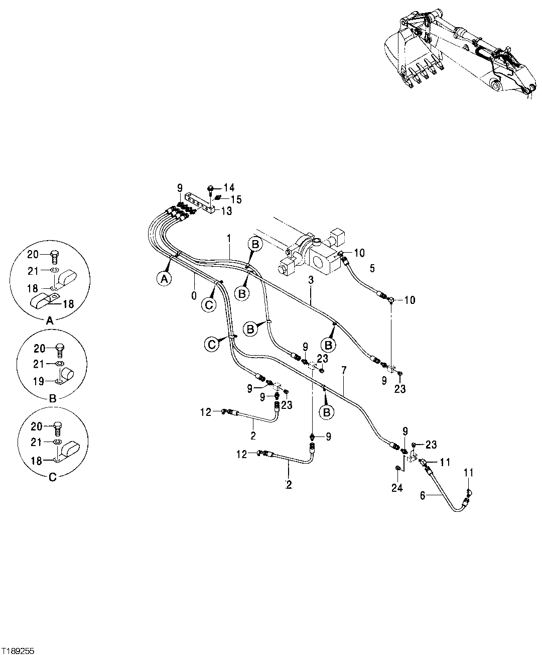 LUBRICATION LINES (STANDARD ARM, HEAVY DUTY ARM)