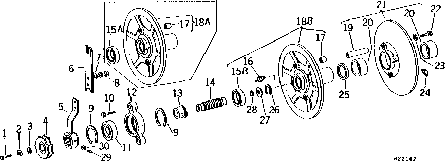 PRIMARY COUNTERSHAFT CYLINDER DRIVE SHEAVES