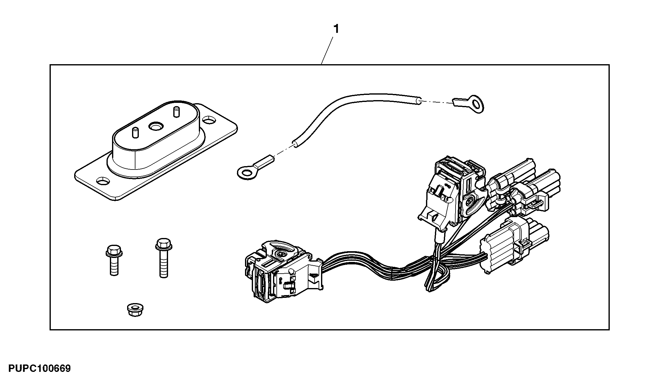 Attachment, JDLink™ OEM Engine Harness Kit for 10 Pin JDLink™ Connector