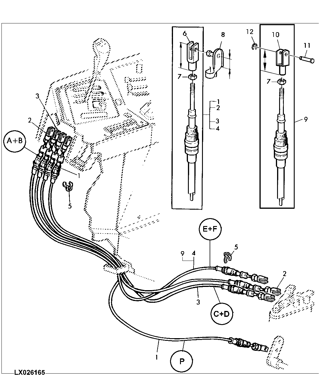 BOWDEN CABLES FOR RANGE SHIFT AND PARKING LOCK (POWRQUAD PLUS)