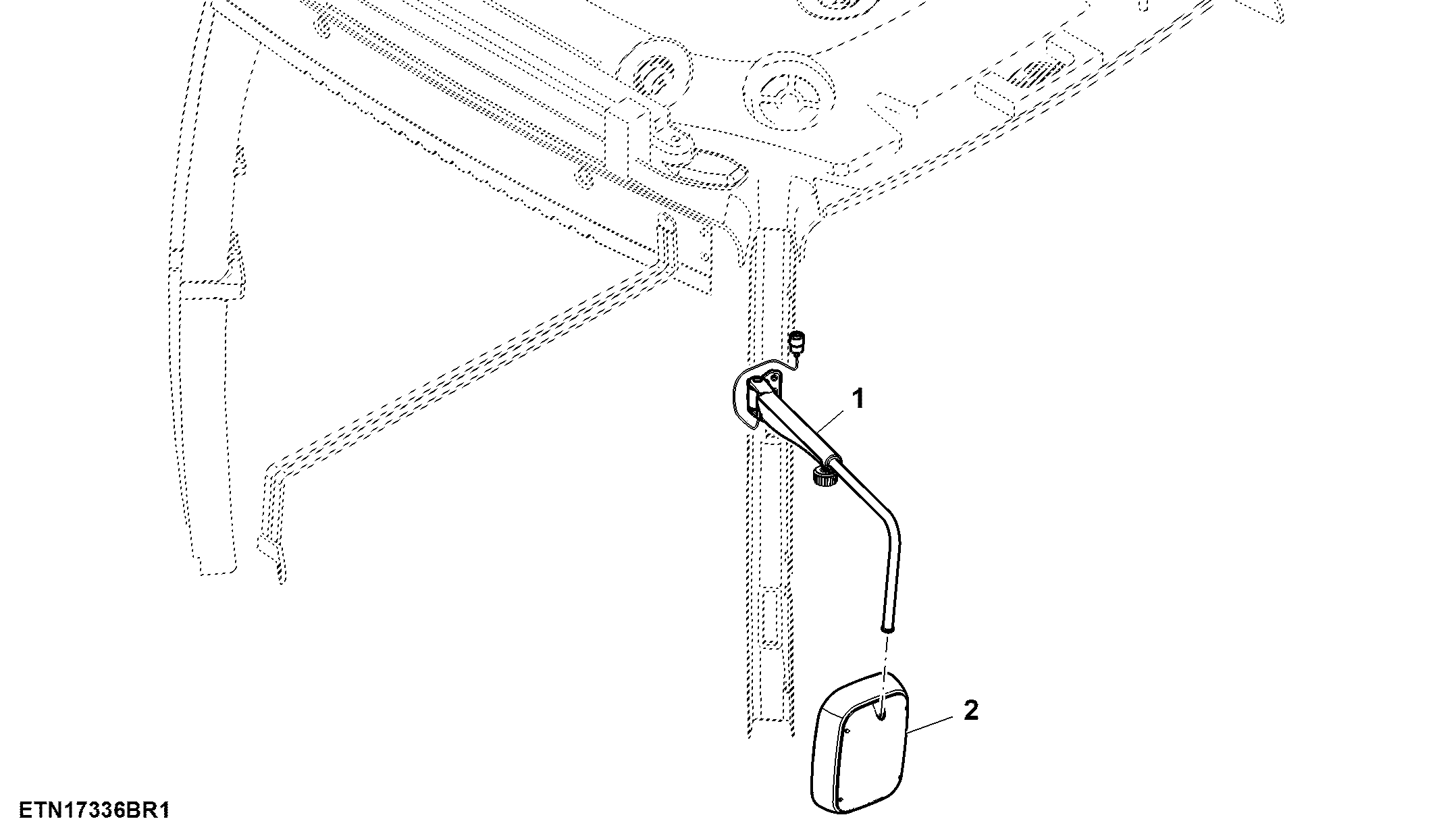 Fixed External Mirror, Power, LH ( - 119999)