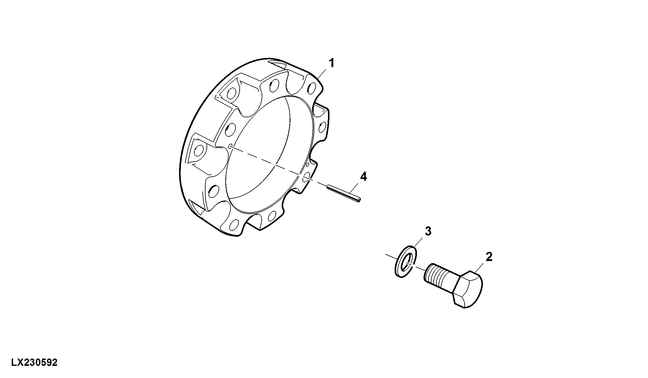 Hub Extension 60 mm, Front, Tread Adjustment