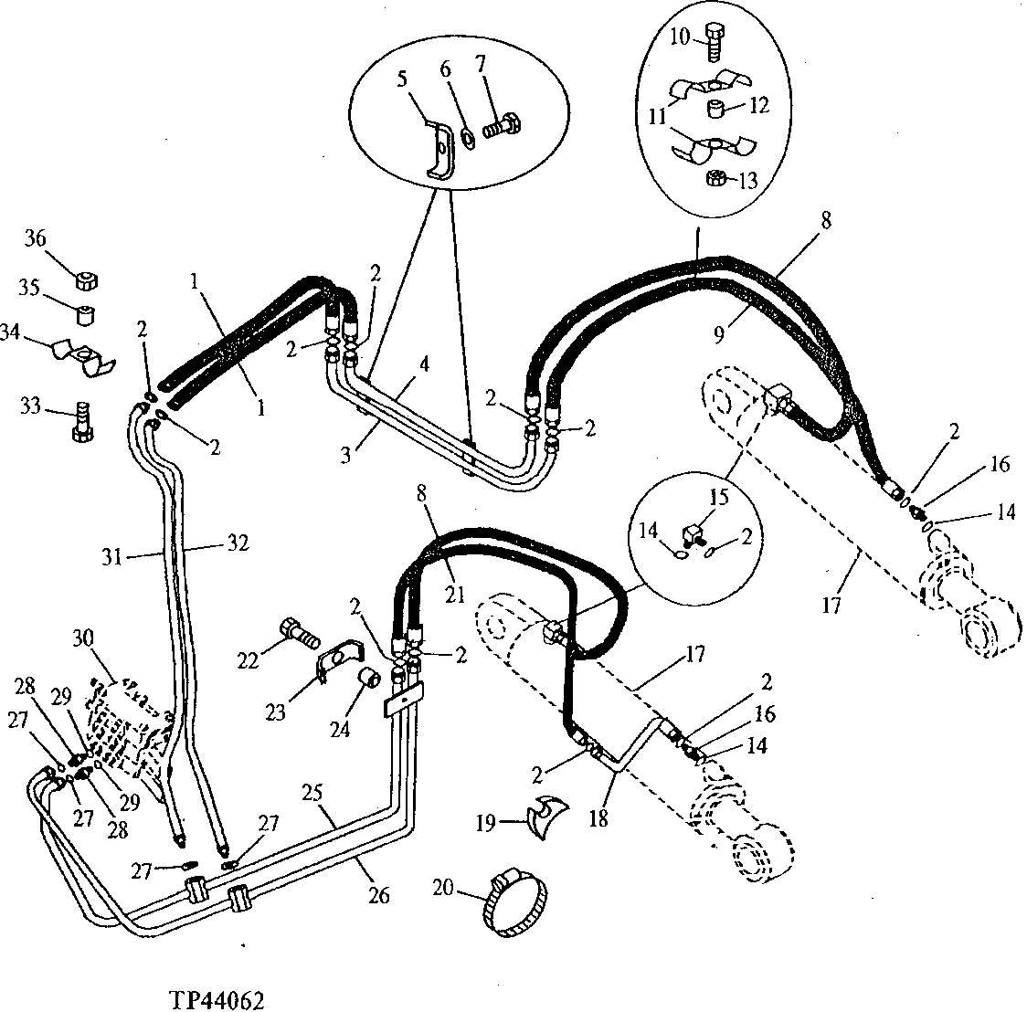 Loader Control Valve To Boom Cylinder Hydraulics