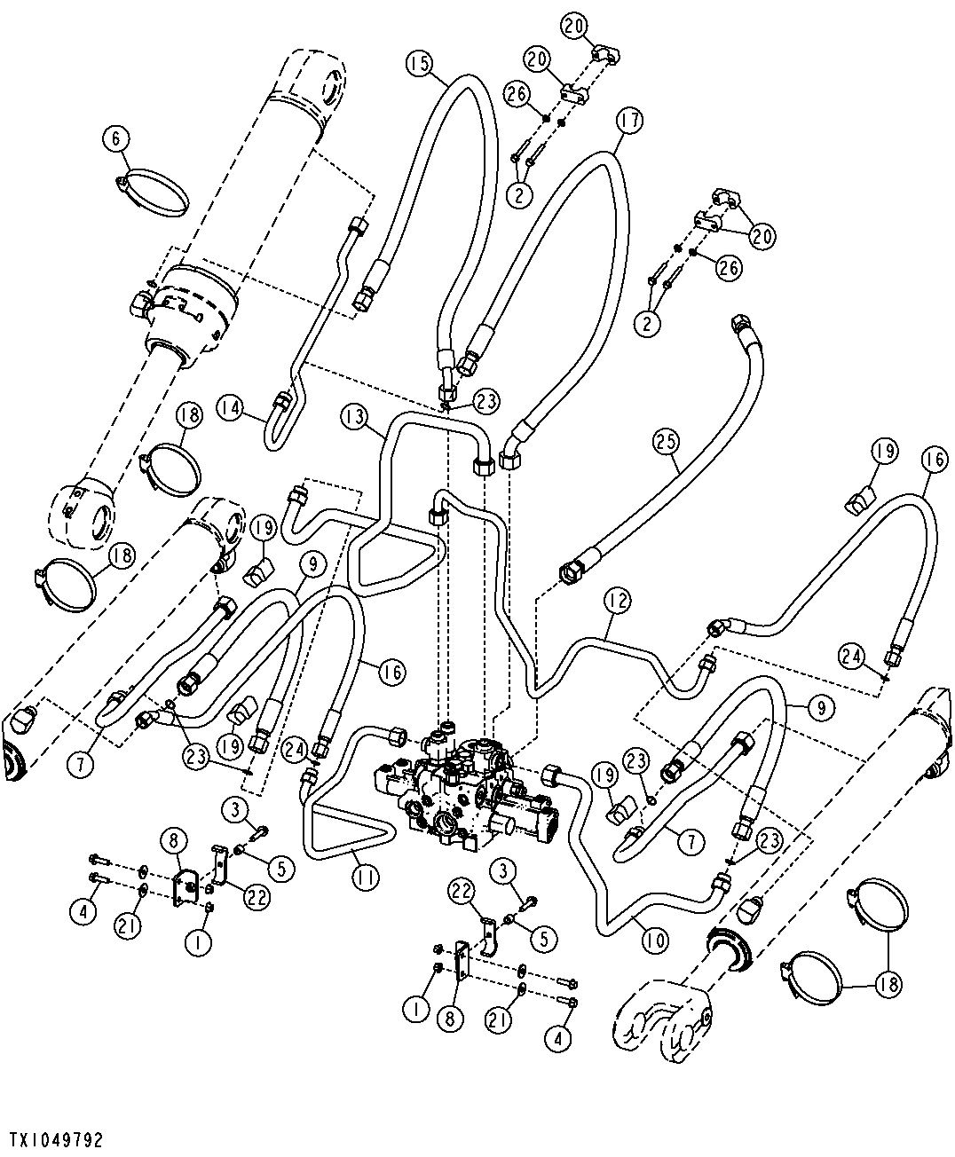 Boom and Bucket Cylinder Hydraulics (Powerllel™) (2-Spool Control Valve)