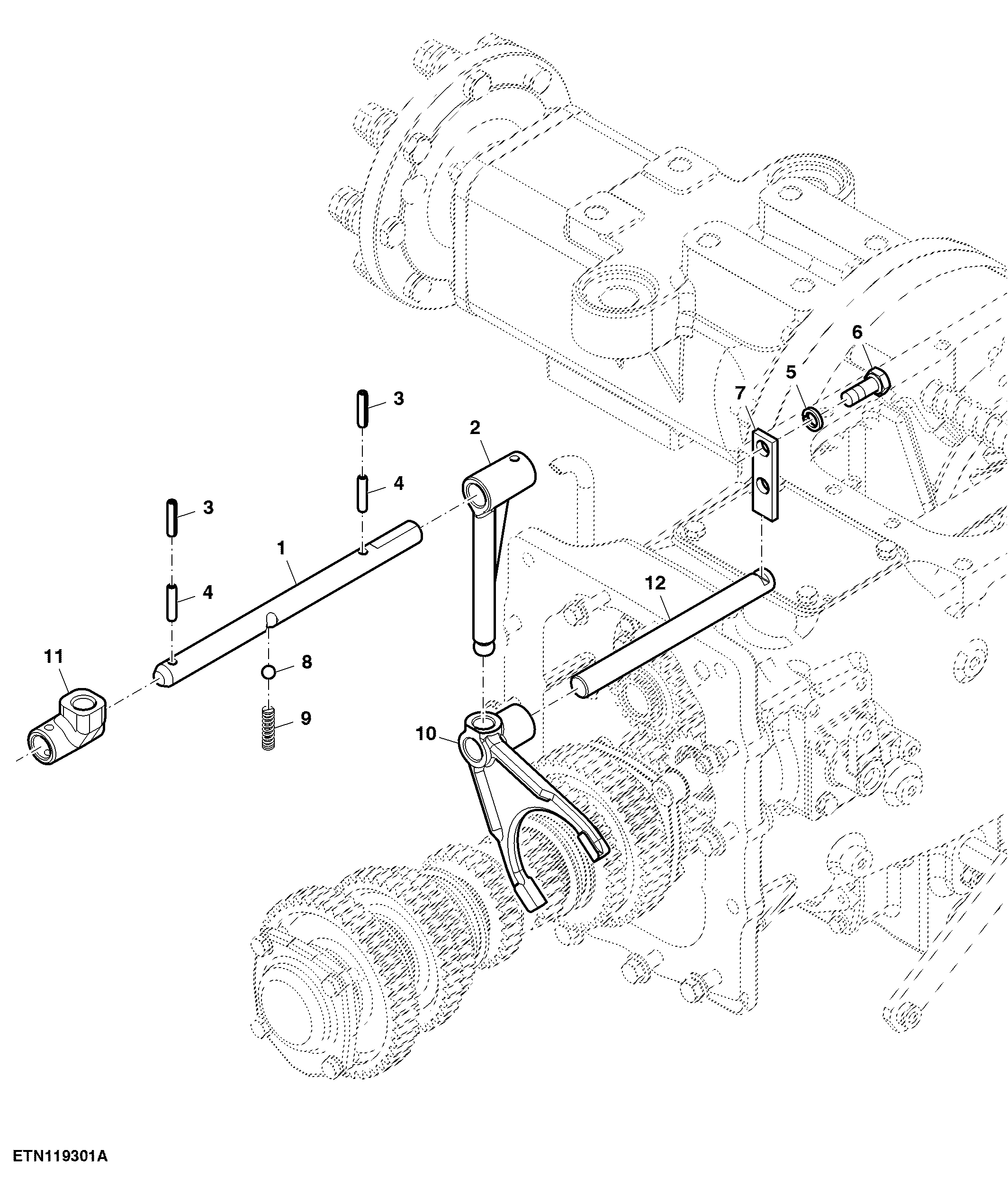 Shifter, Range shift Assembly W/ Shuttle, Optional