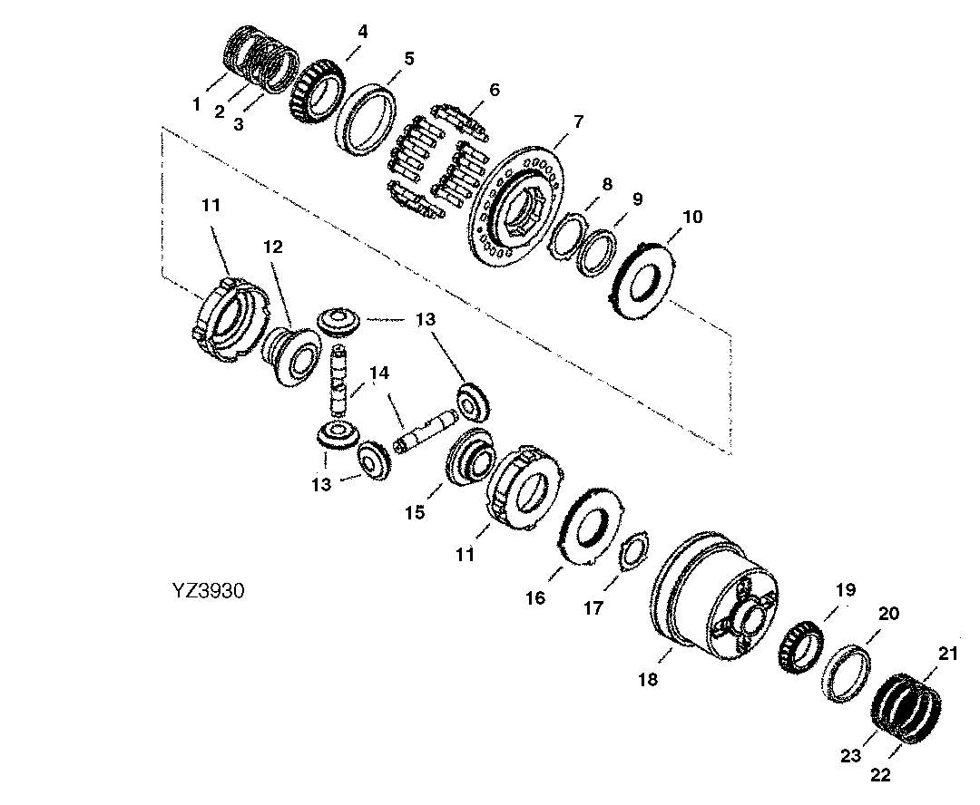 LIMITED SLIP DIFFERENTIAL, FRONT, 1400 SERIES (RE68131)