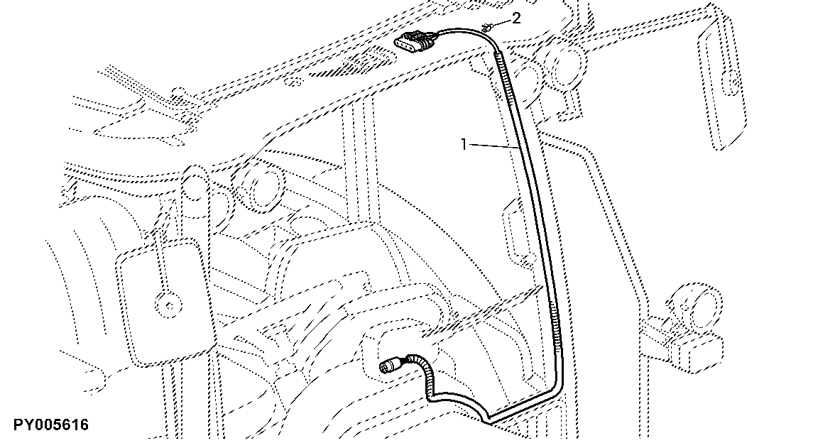 WIRING HARNESS, WINDSHIELD WIPER FRONT W/ TILTABLE WINDSHIELD