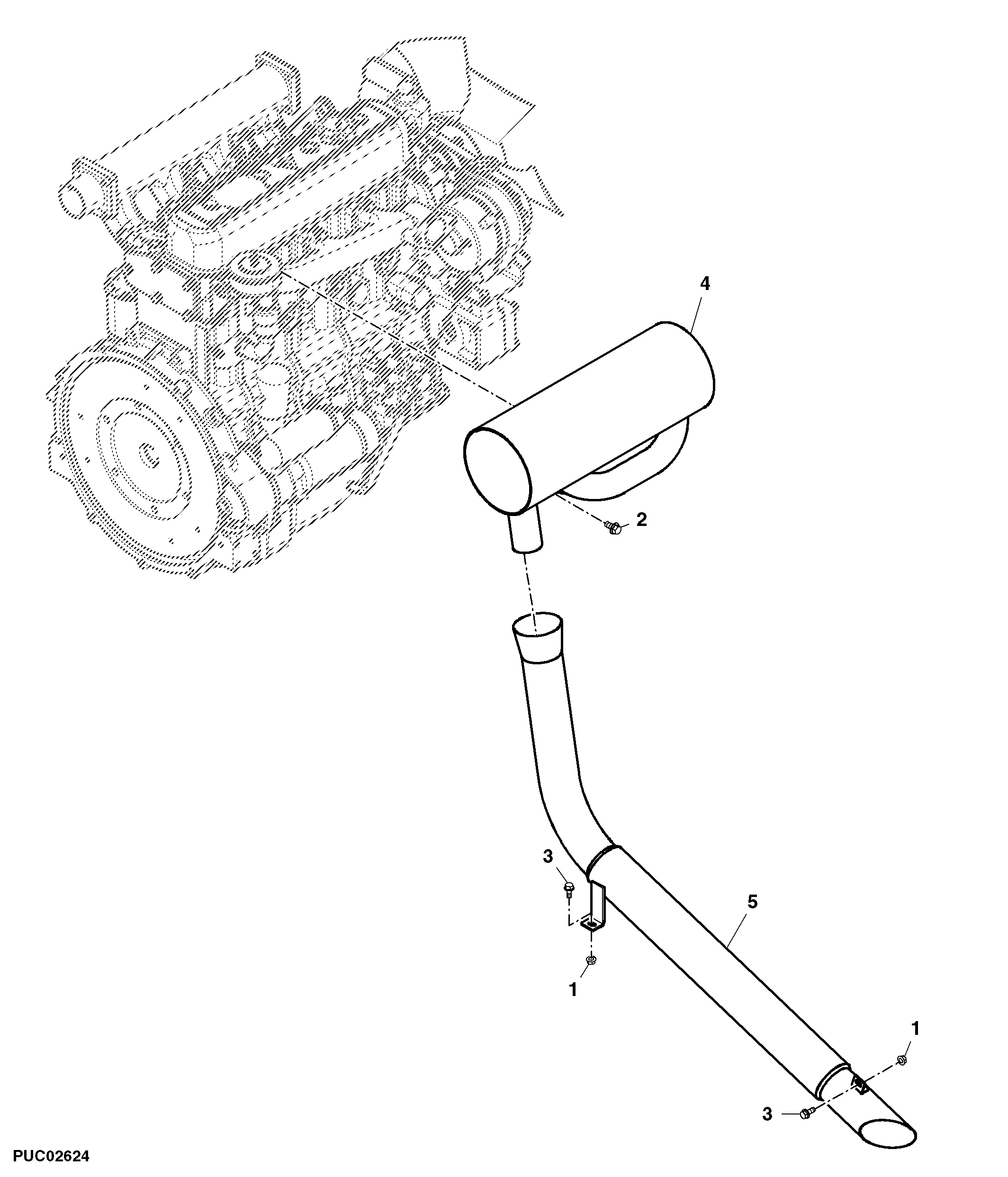 Exhaust Assembly, XinChai 498BT Engine Version