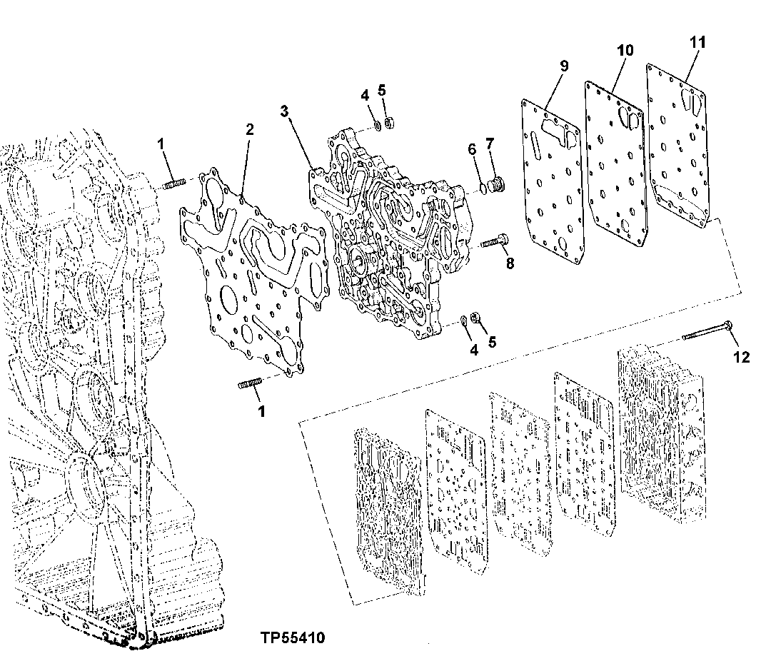 GEARSHIFT SYSTEM (CONTROL VALVE MANIFOLD AND GASKETS) (SN -000338)