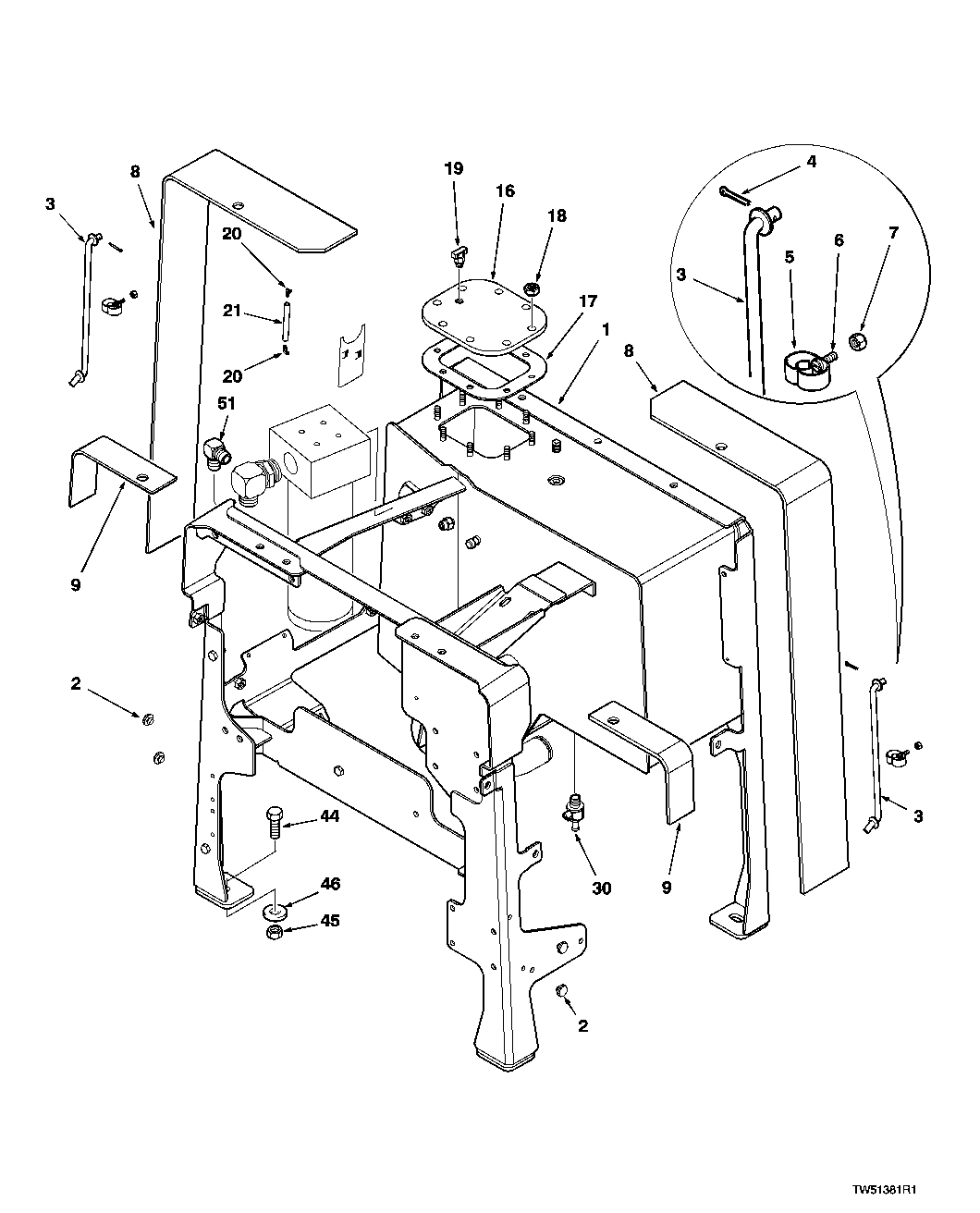 HYDRAULIC TANK (660D, -001284) (848G, -001065)