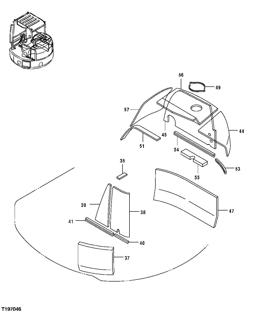 ISOLATORS (RIGHT UPPER COVER, ENGINE COMPARTMENT AND LEFT LOWER COVER)