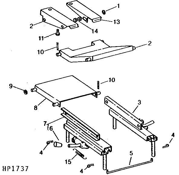 OPERATOR'S PLATFORM SEAT SUPPORTS ( - 200000)
