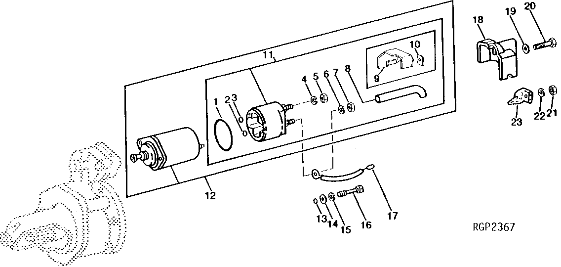 Starter Solenoid Switch (12 Volt) (John Deere)