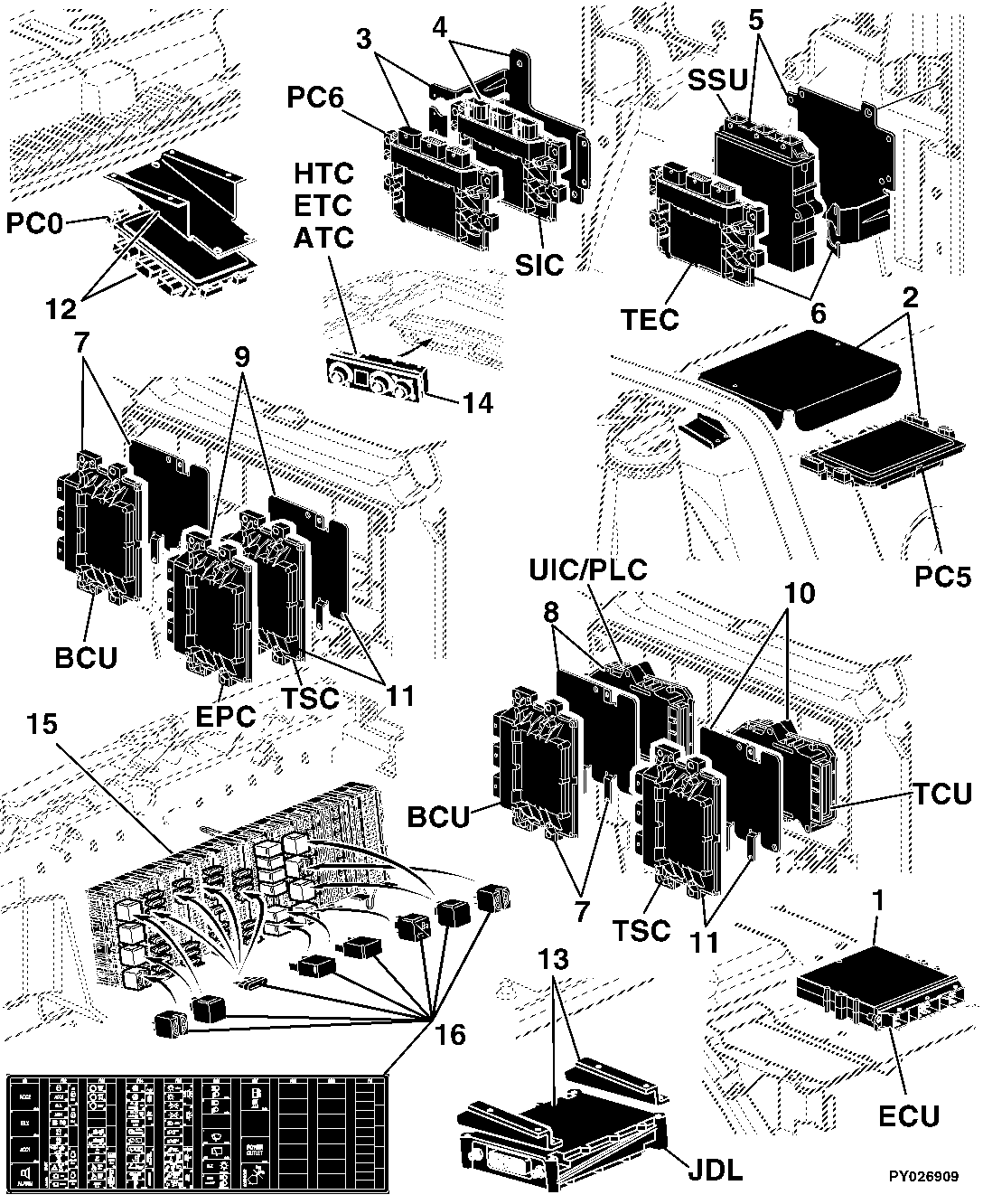 43 ELECTRICAL COMPONENTS / CONTROL UNITS AND MISCELLANEOUS SMALL PARTS