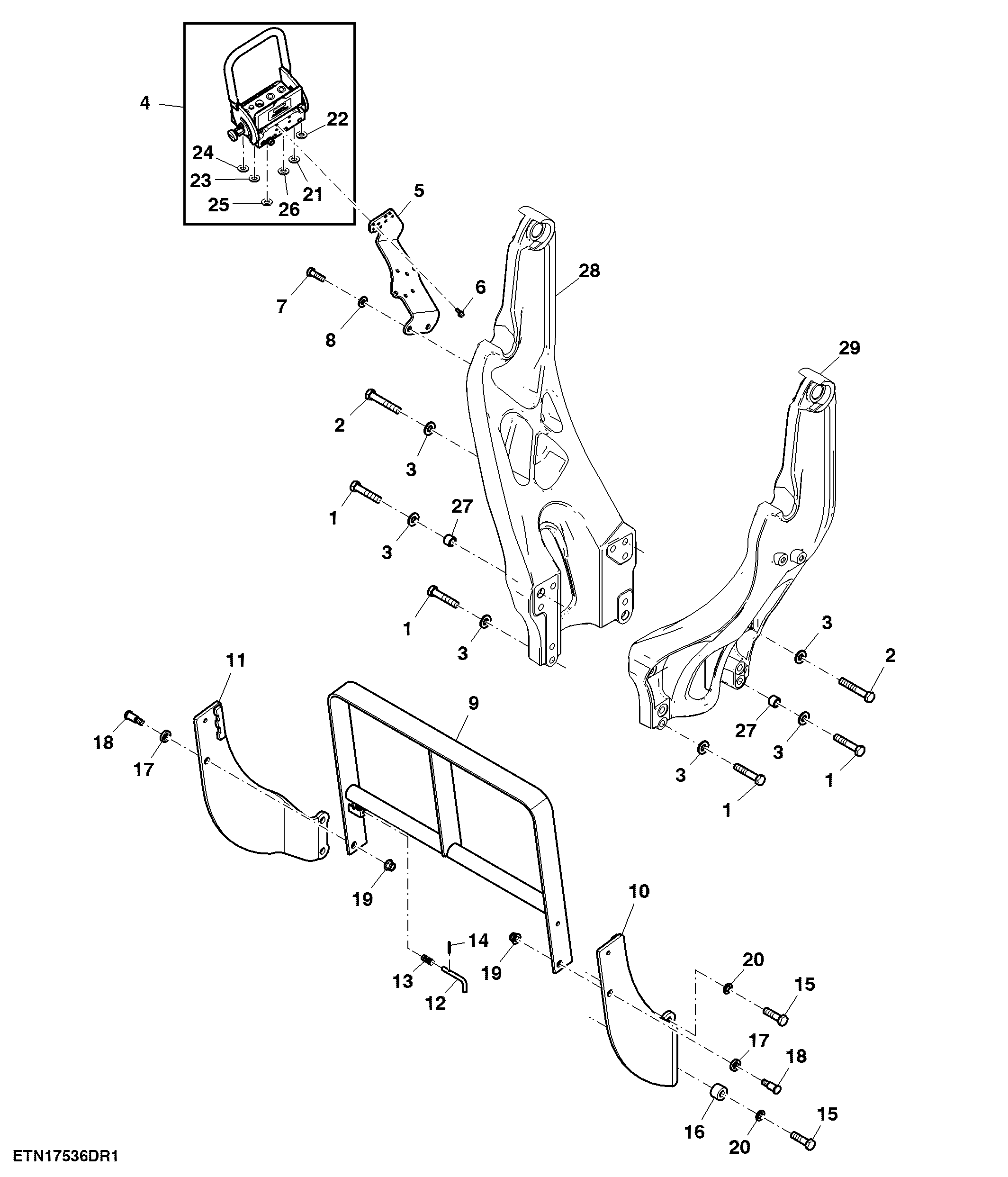 Mounting Parts, Loader Ready, W / Front Hitch