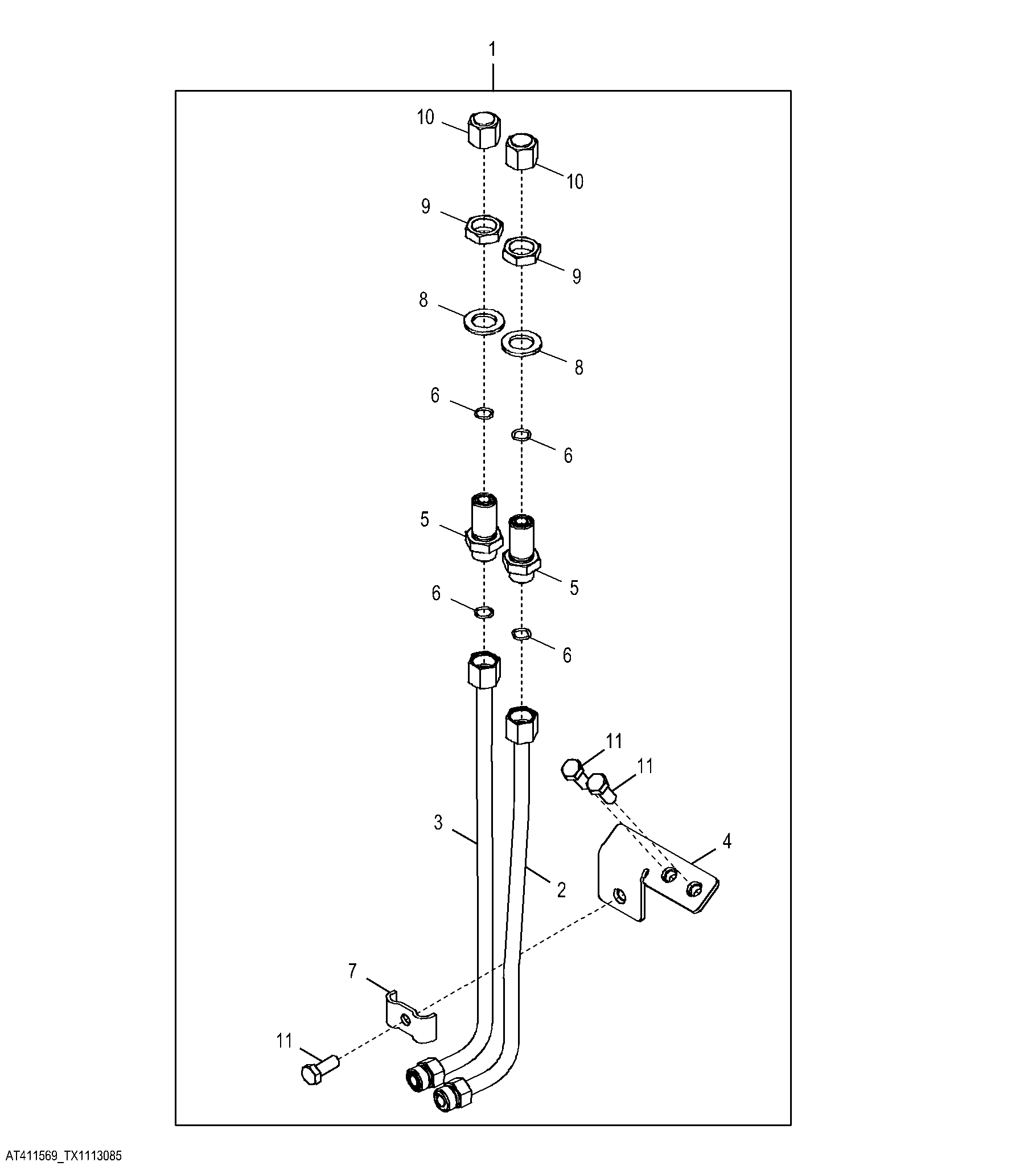 Rear Auxiliary Hydraulic Plumbing Kit With Winch