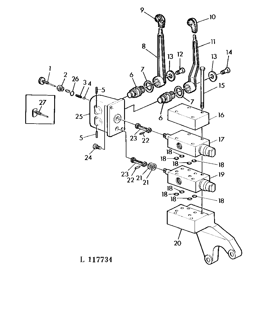 TWO SINGLE ACTING SELECTIVE CONTROL VALVES (SPOOL TYPE)