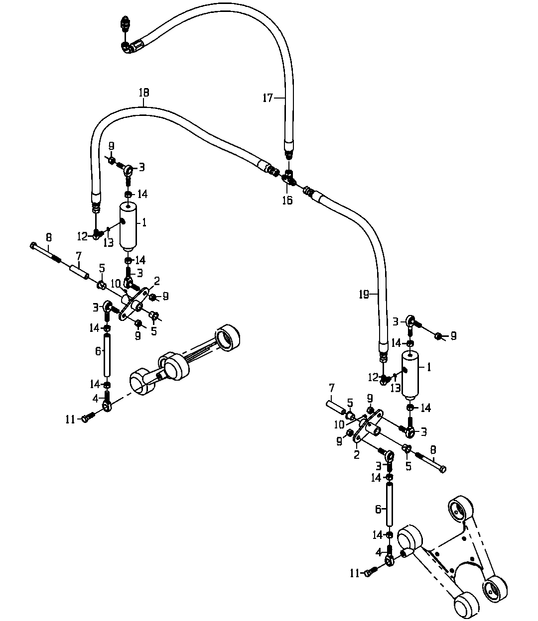 MOUNT GP, BASECUTTER HEIGHT INDICATOR CYLINDER {WHEEL}