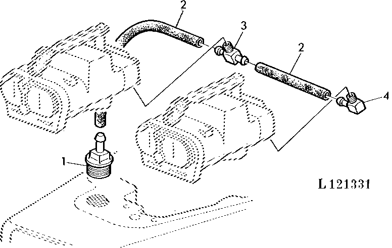LEAK-OFF OIL HOSES (FRONT) FOR BREAKAWAY COUPLER