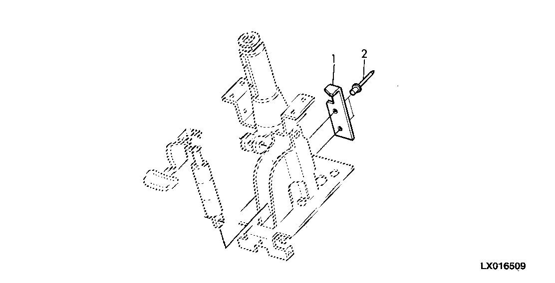 STOP FOR STEERING COLUMN TILT RANGE LIMITATION (WITH CAB)