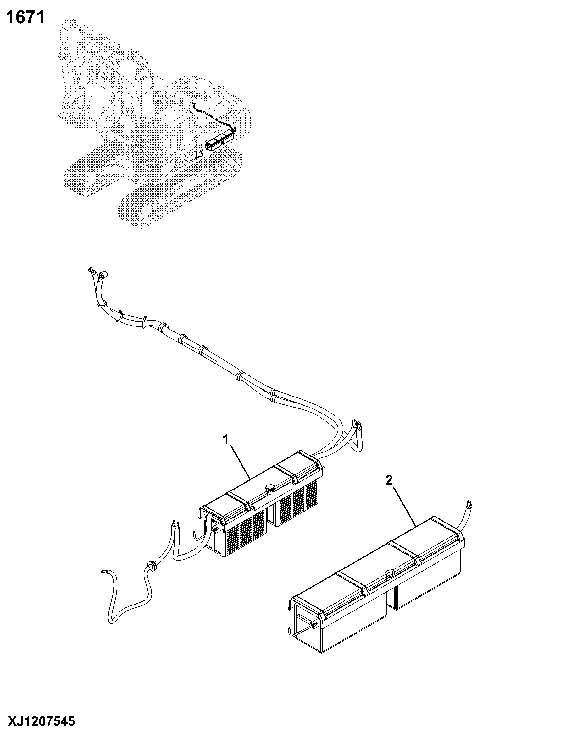 1671 Batteries, Support and Cables