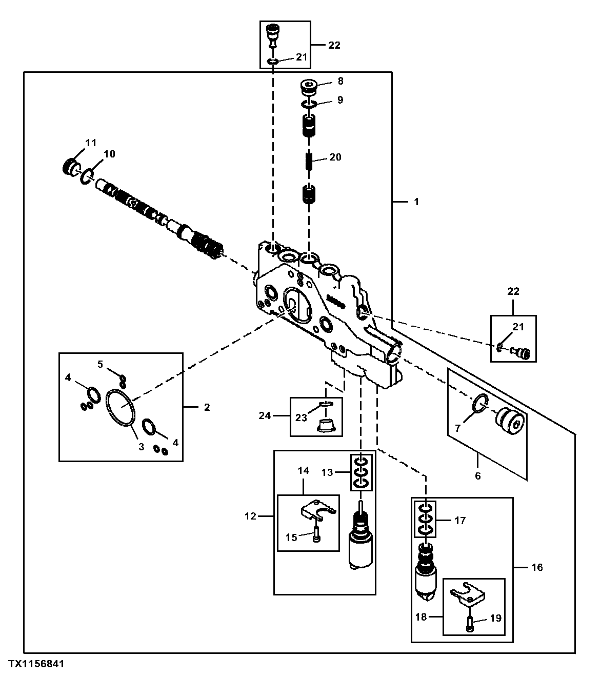 Electrohydraulic Loader Bucket Valve Section