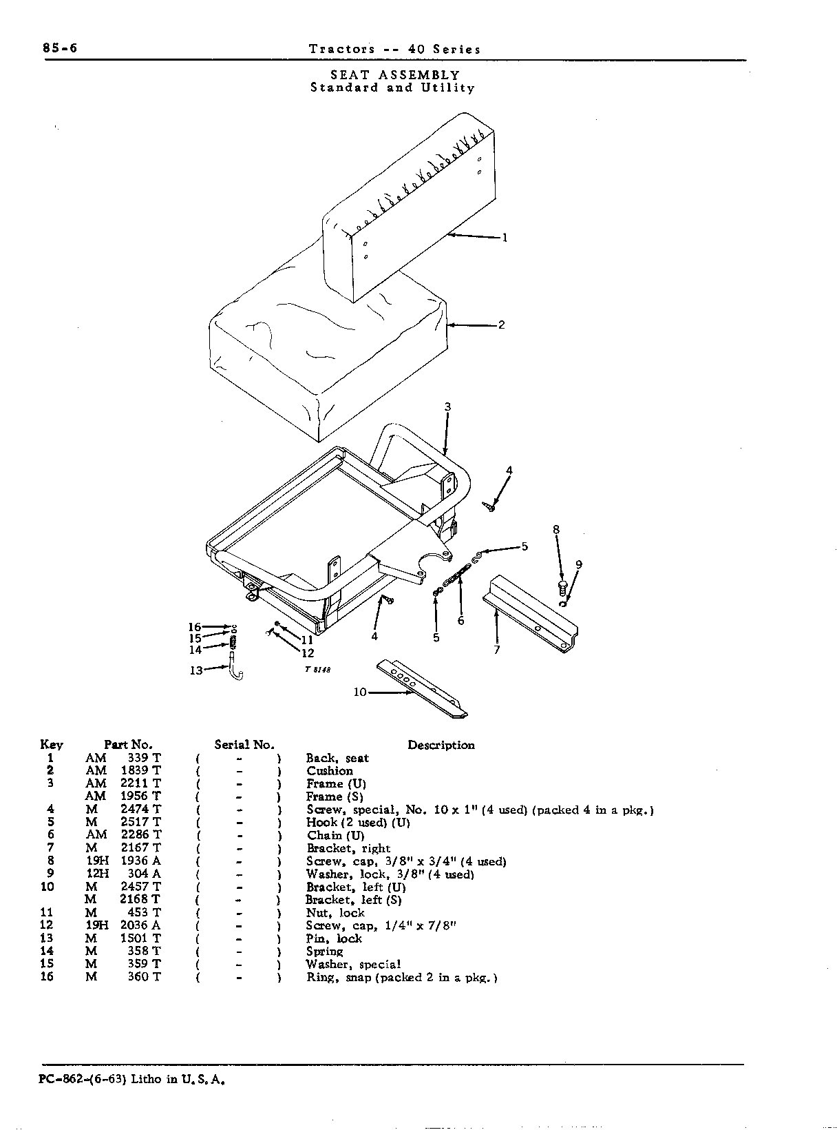 Seat assembly (S, U)