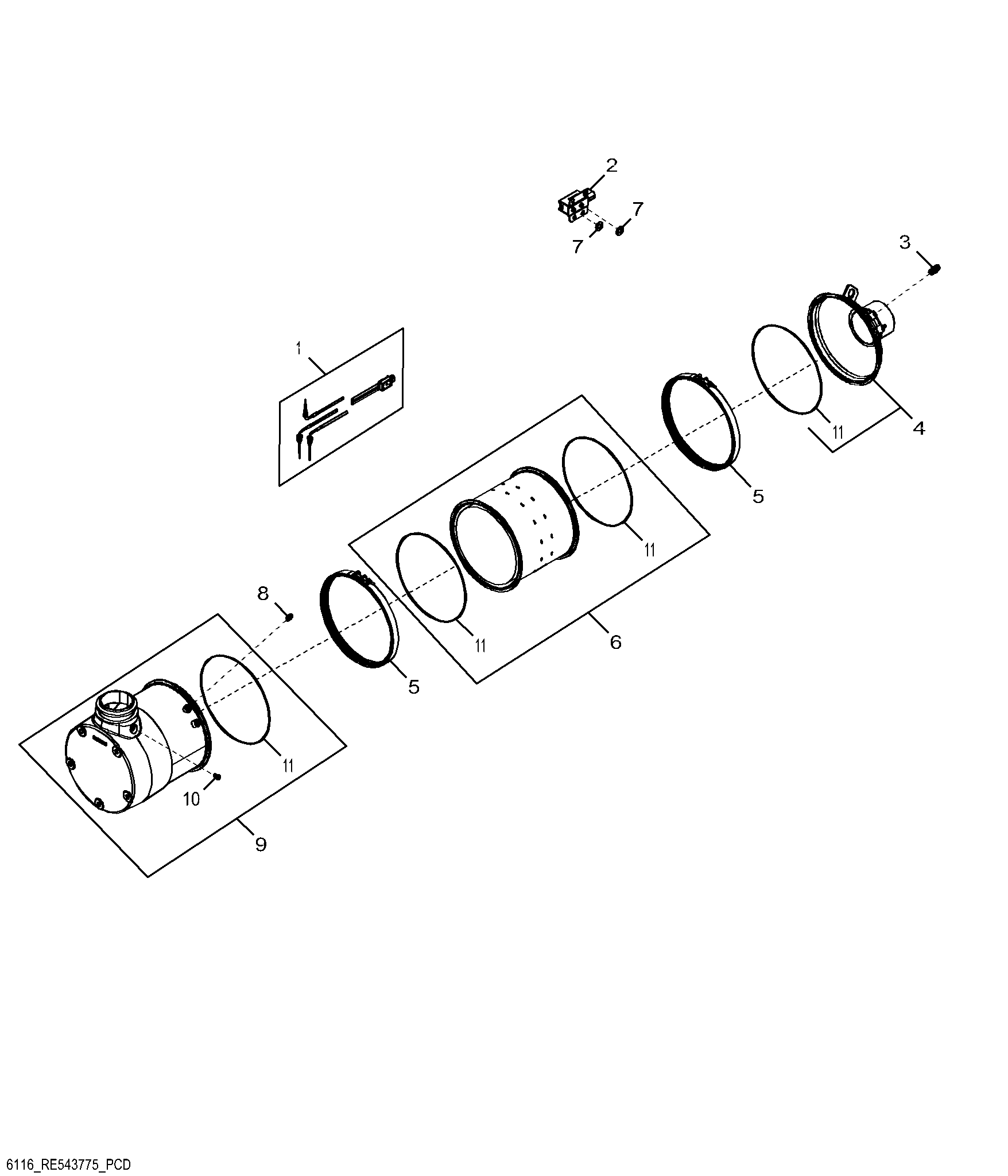 6116 Exhaust Filter / Diesel Particulate Filter