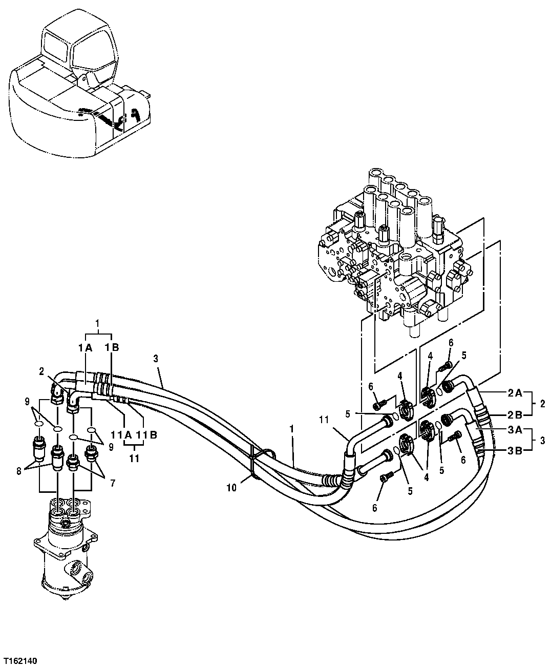 HYDRAULIC LINES (CONTROL VALVE TO ROTARY MANIFOLD)