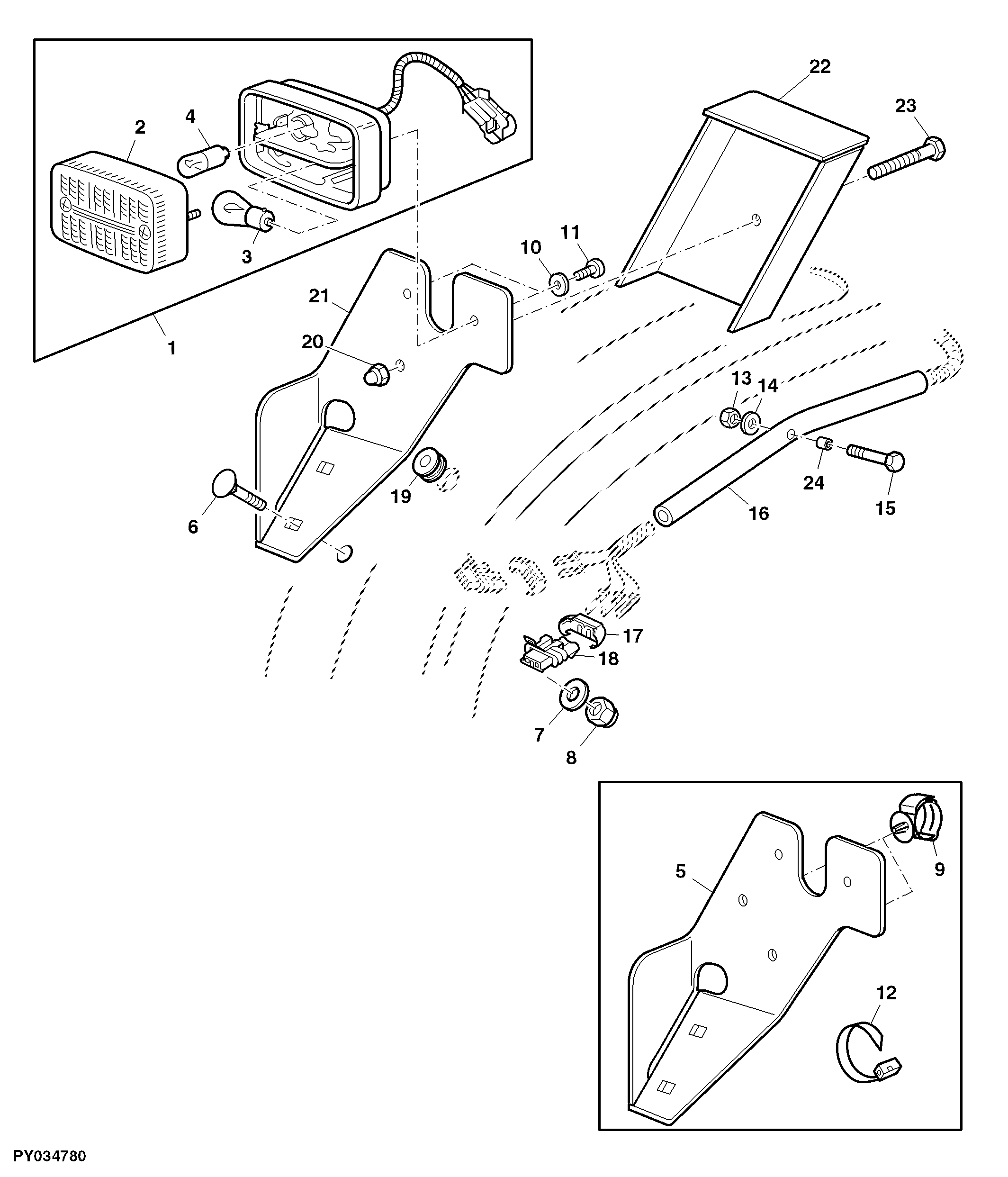 TURN-SIGNAL AND CLEARANCE LIGHTS (2-POST ROLL-GARD)